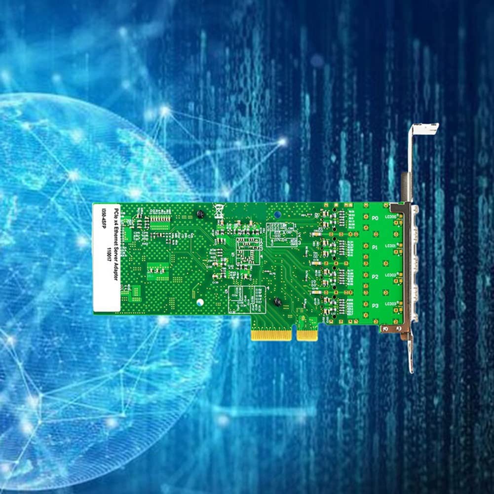 Intel I350-4SFP PCI-Ex4 Gigabit 4-Port Fiber Optic Server Network Card with I350AM4 Chip - High Performance for Data Centers, Cloud Computing & Enterprise Networks