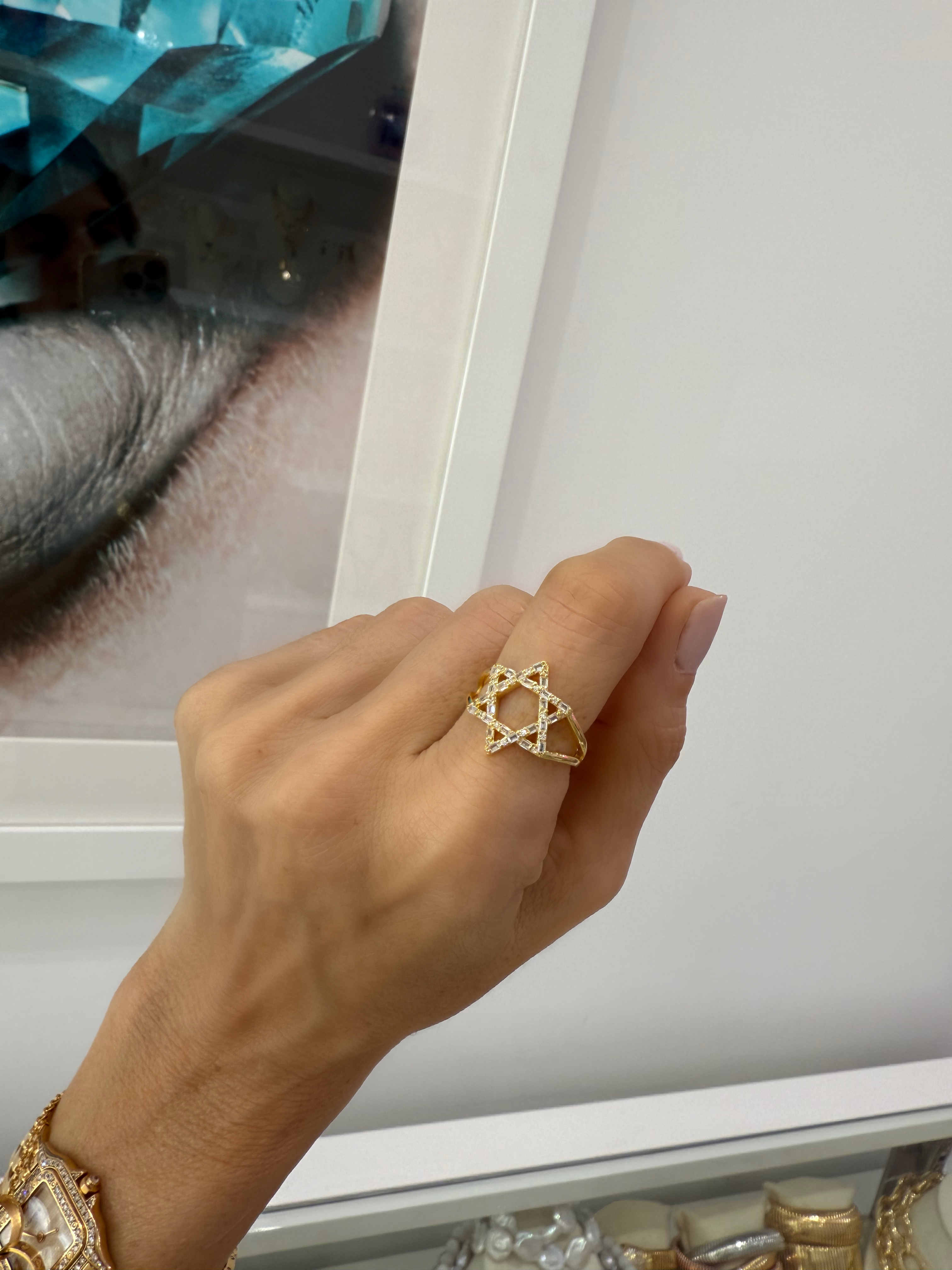 14K Gold Star of David Ring for Men & Women - Elegant Jewish Jewelry Gift for Hanukkah, Bar Mitzvah & Religious Occasions | Perfect for Daily Wear & Special Celebrations