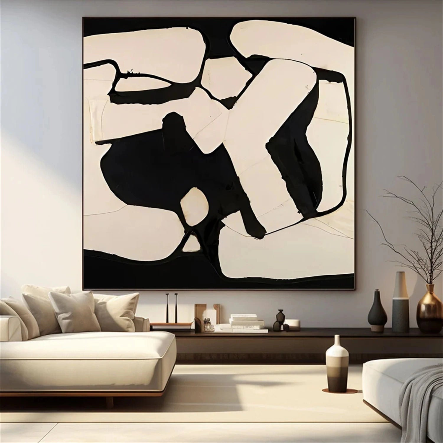 Abstract Tranquility Art Painting #WS217 - Modern Wall Decor for Living Room, Bedroom & Office - Calming Canvas Artwork for Home & Workspace