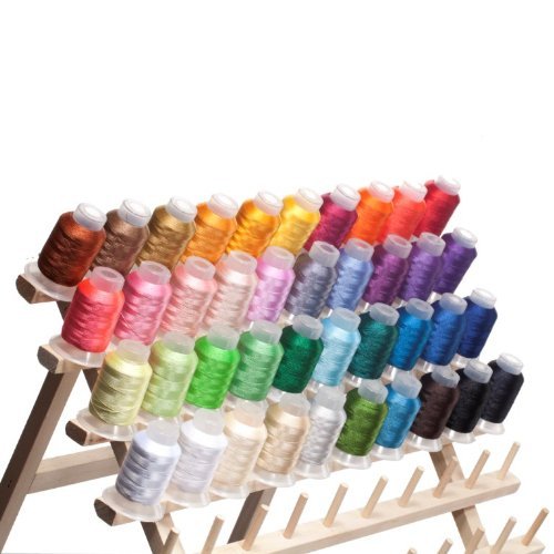 40 Spools High-Quality Polyester Embroidery Thread Set - Compatible with Brother HE1 Embroidery Machine - Perfect for DIY Crafts, Quilting & Home Decor Projects