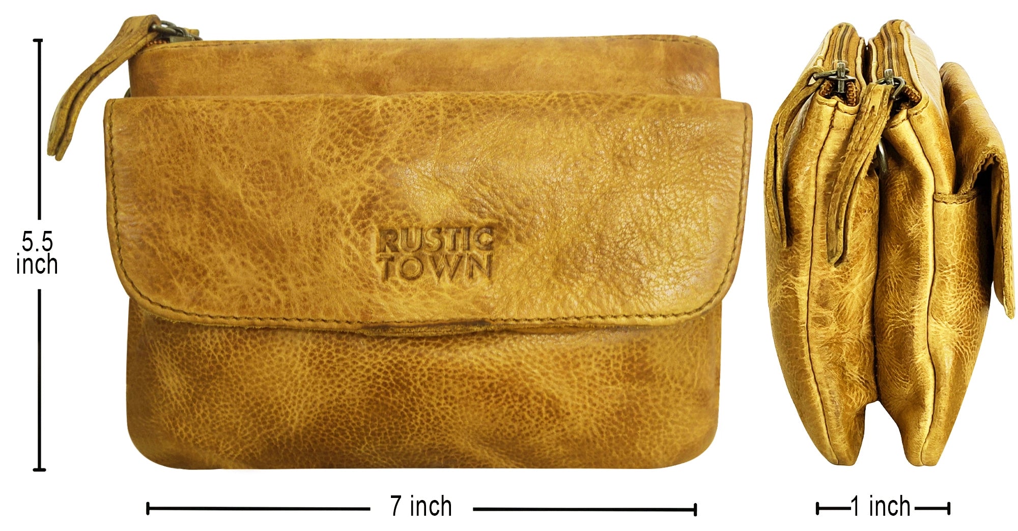 Stylish Yellow Leather Sling Bag Wristlet Clutch for Women - Perfect for Parties, Travel & Everyday Use