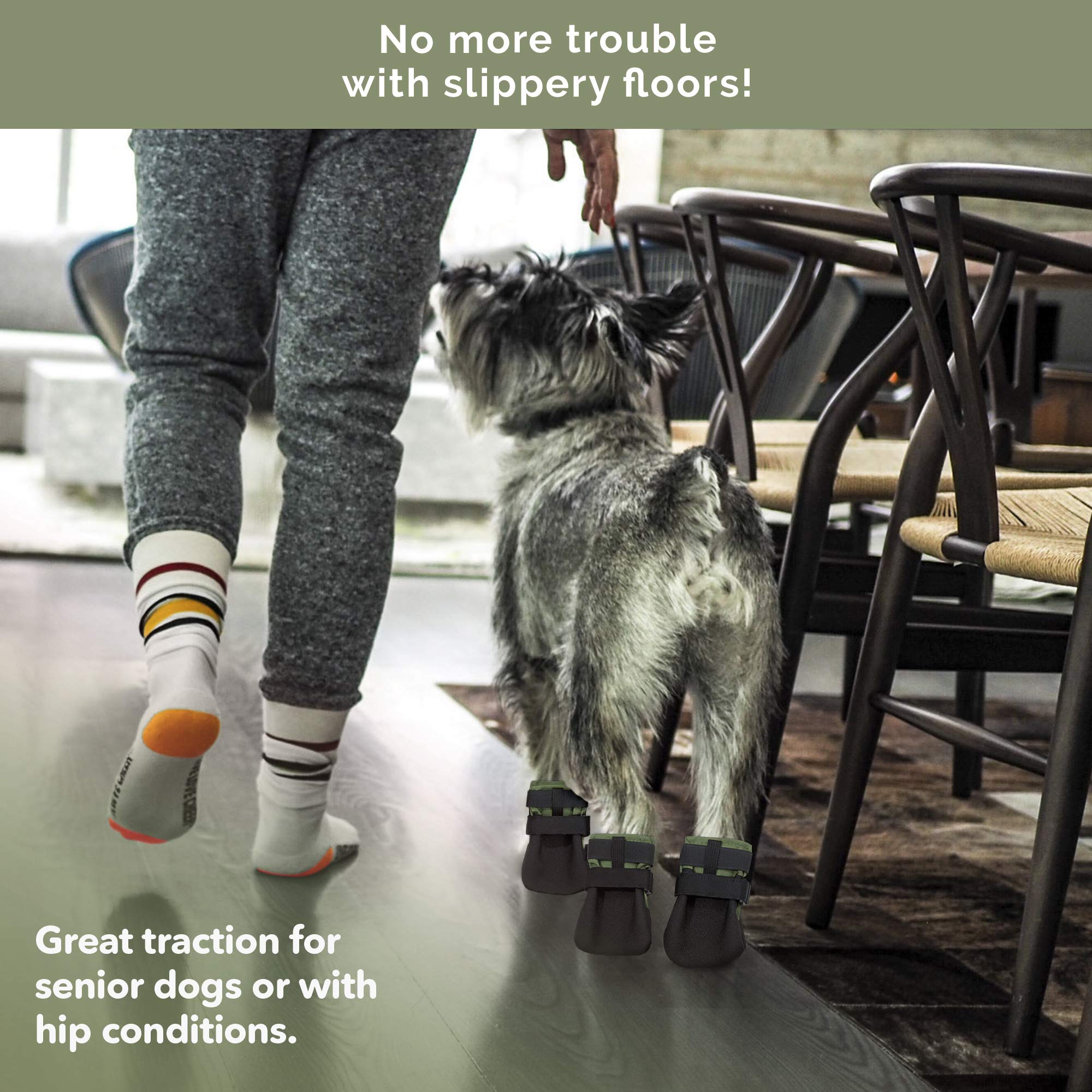 Durable Dog Boots for Hot Pavement - Heat & Water Resistant Dog Shoes with Paw Protection for Medium Dogs (Size 7) | Perfect for Summer Walks, Hiking & Outdoor Adventures