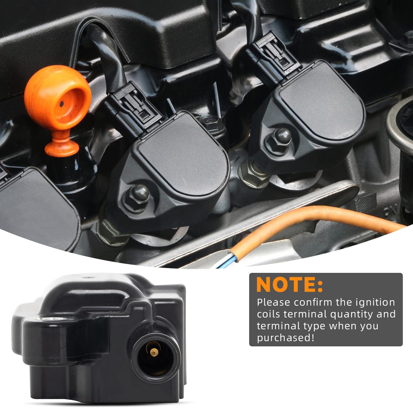 New Ignition Coil Set - Compatible With Buick LaCrosse, GMC Rainier, Hummer H3T/H3, Pontiac GTO V8 - Replaces OEM 12570616, 12611424, UF413 - Perfect for Engine Performance & Smooth Driving