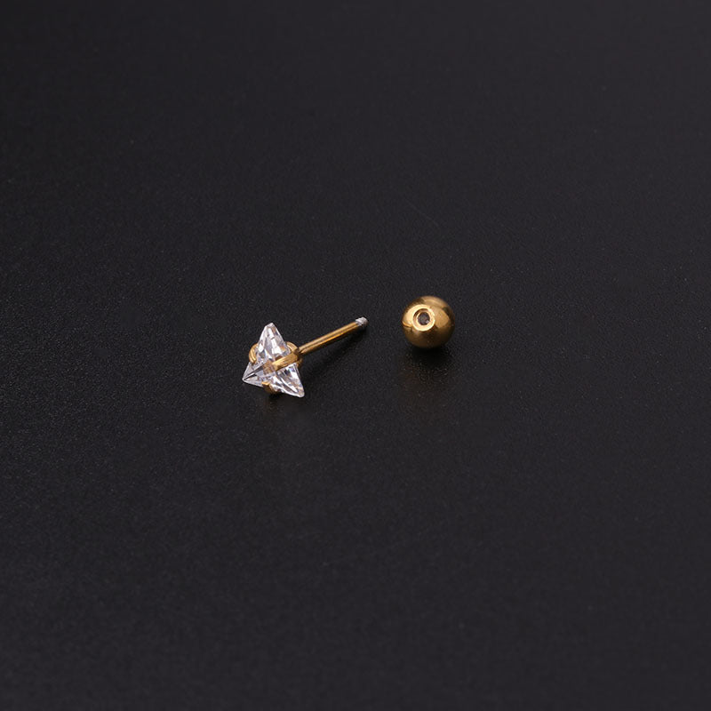 20G Cartilage Tiny Stud Earrings - Geometric Minimalist Earrings for Women | HSPJ358 | Perfect for Daily Wear, Parties & Gifting