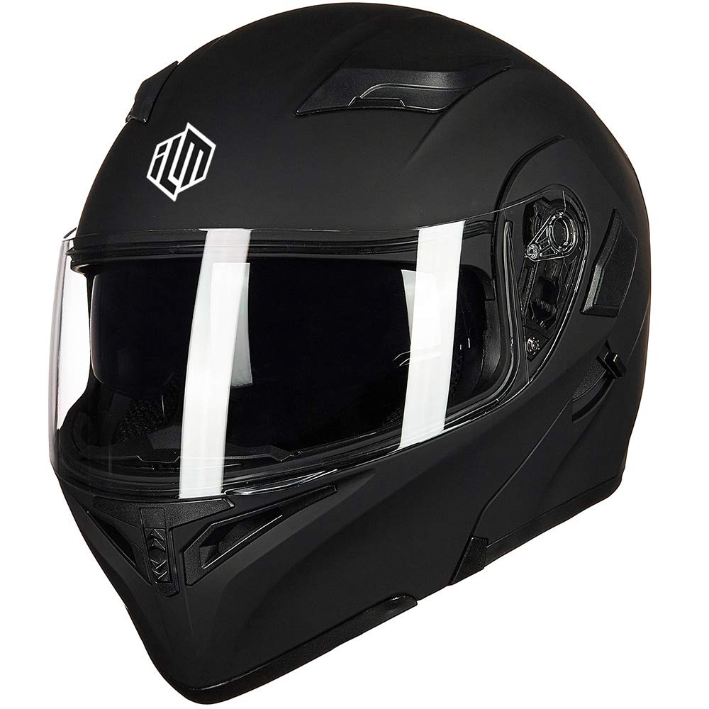 ILM Motorcycle Helmet DOT Certified - Modular Full Face Helmet with Dual Visor, 6 Color Options (Model 902) - Perfect for Street Riding, Commuting & Long Distance Touring