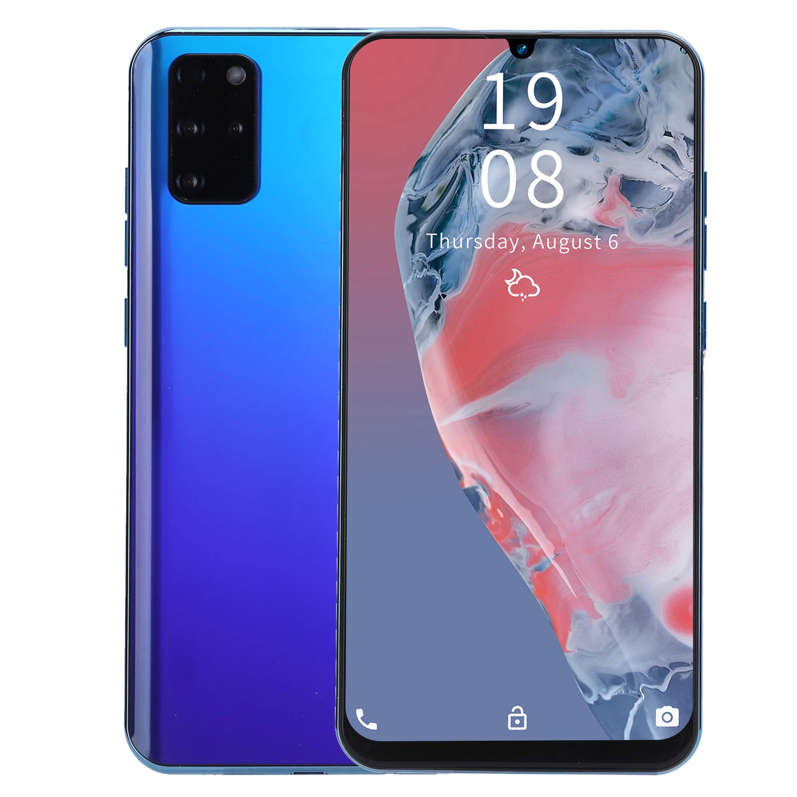 Unlocked Smartphone 7.2 Inch Waterdrop Screen Dual SIM Dual Standby 1+16GB Quad Core Mobile Phone with 2MP+5MP Dual Camera (Blue) - Perfect for Travel, Business & Everyday Use