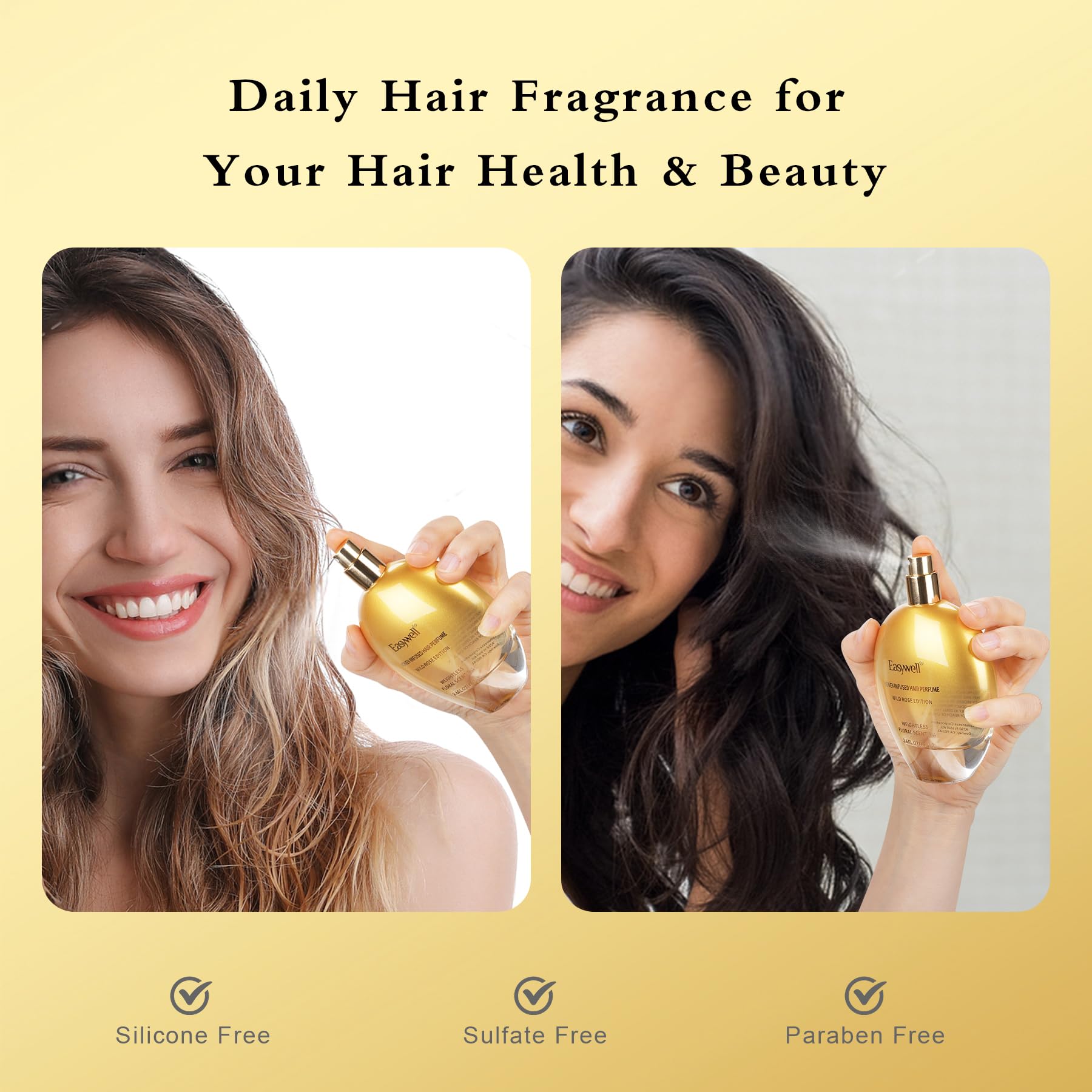 Honey Infused Hair Perfume for Women - 75ml Hair Fragrance Spray with Repairing Benefits | Long-Lasting Scent for Damaged Hair | Perfect for Daily Use, Special Occasions & Hair Care Routine