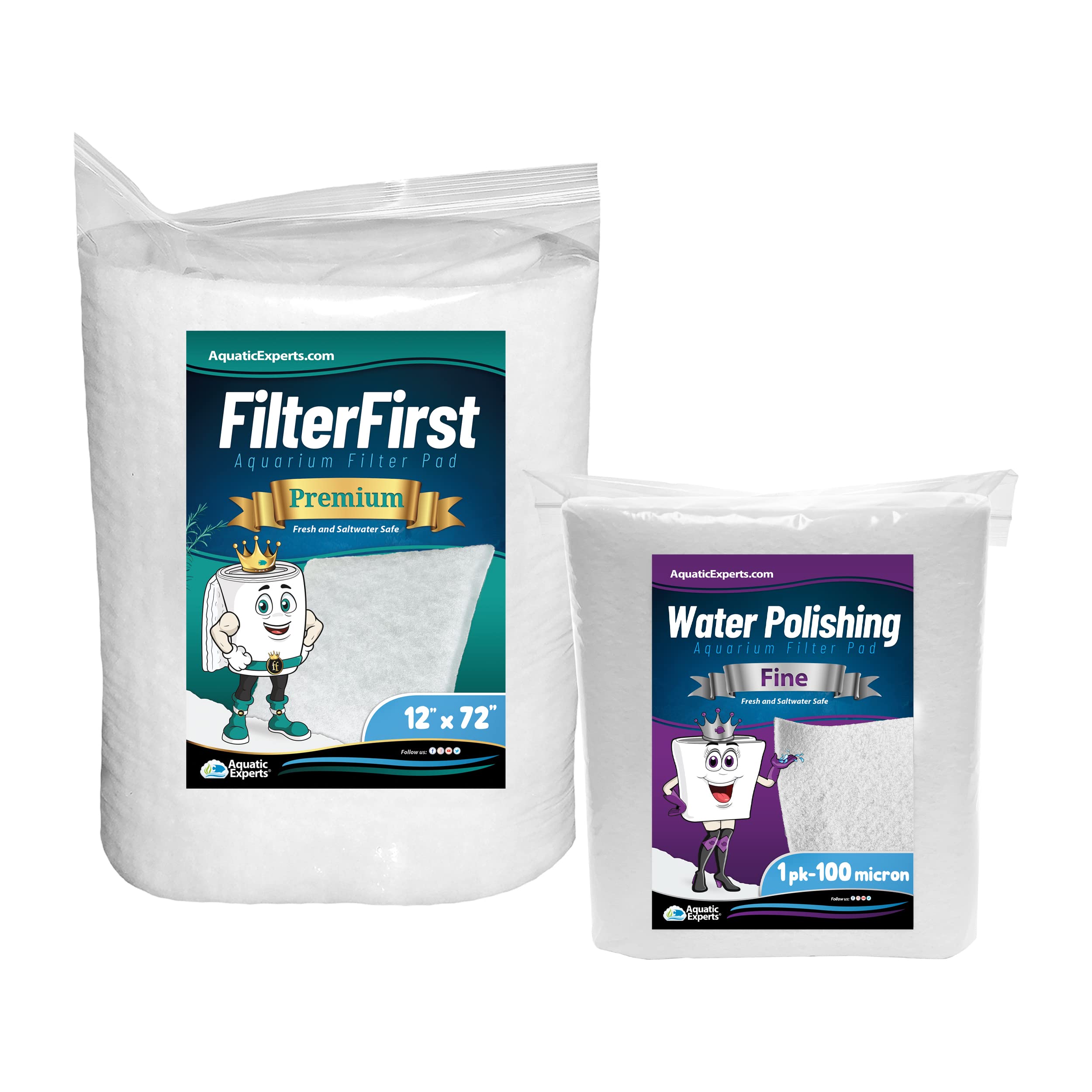 Premium Aquarium Filter Media Roll - Dual Density Filter Pad for Crystal Clear Water (3/4