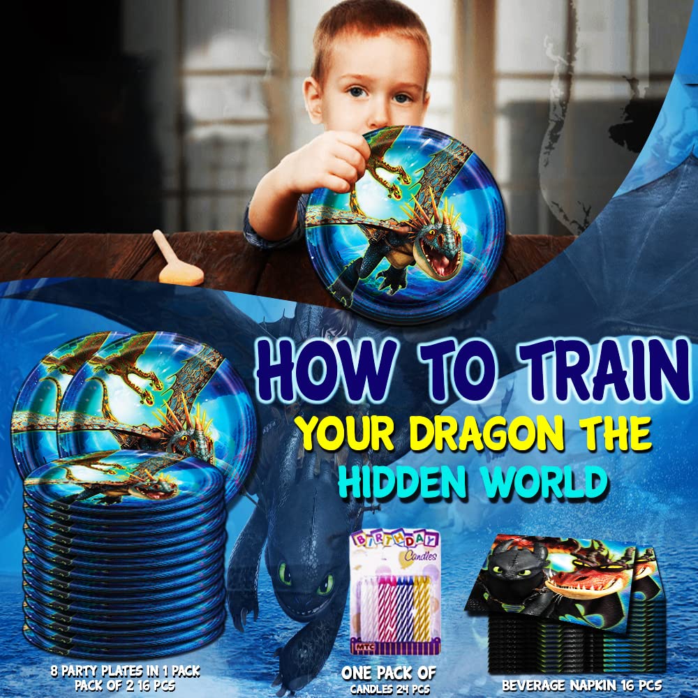 How to Train Your Dragon The Hidden World Birthday Party Supplies - 16 Pack 7