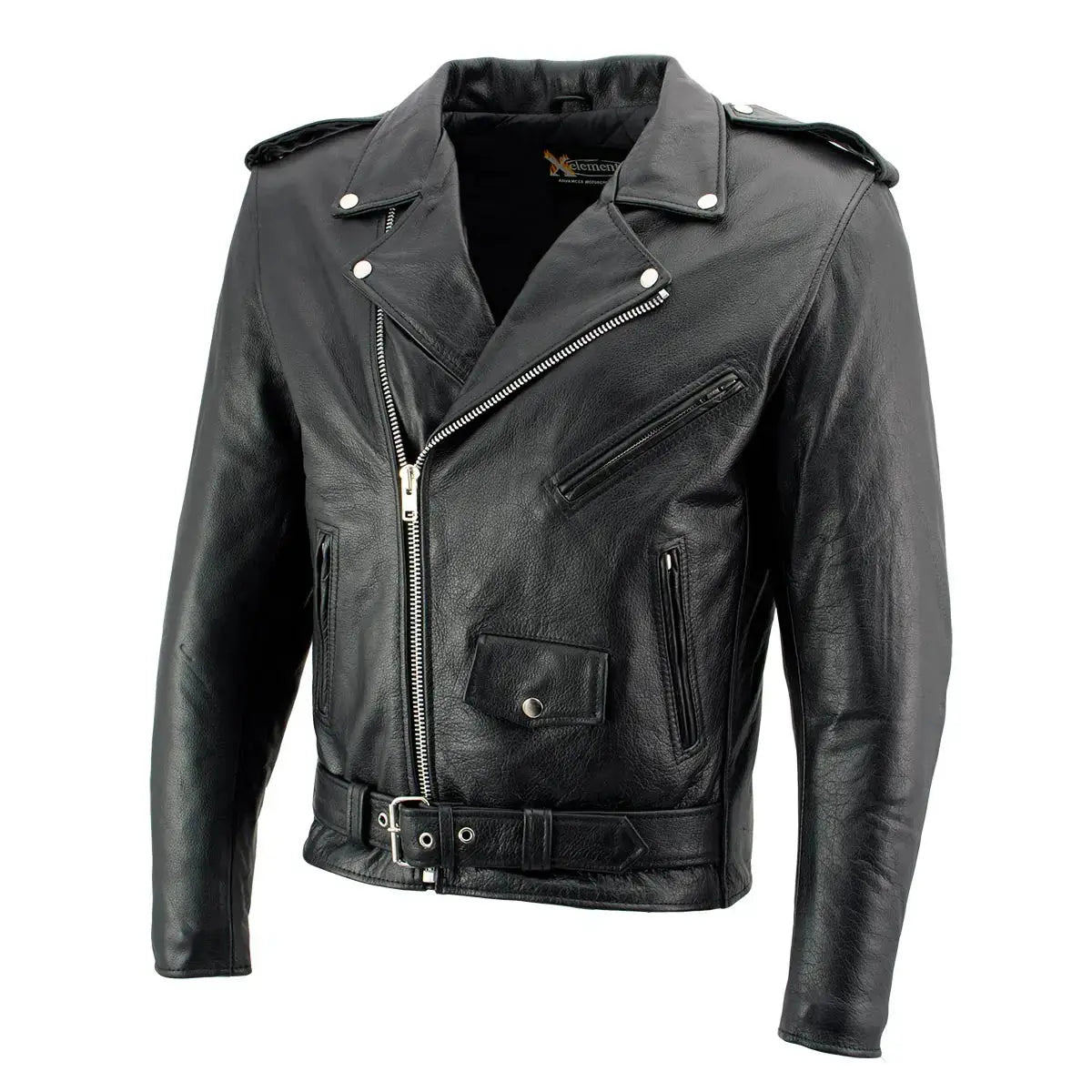 X Element Men's Genuine Leather Motorcycle Jacket - Biker Jacket for Men, Heavy Duty Riding Gear for Harley Davidson & Cruiser Motorcycles - Perfect for Road Trips & Motorcycle Rallies