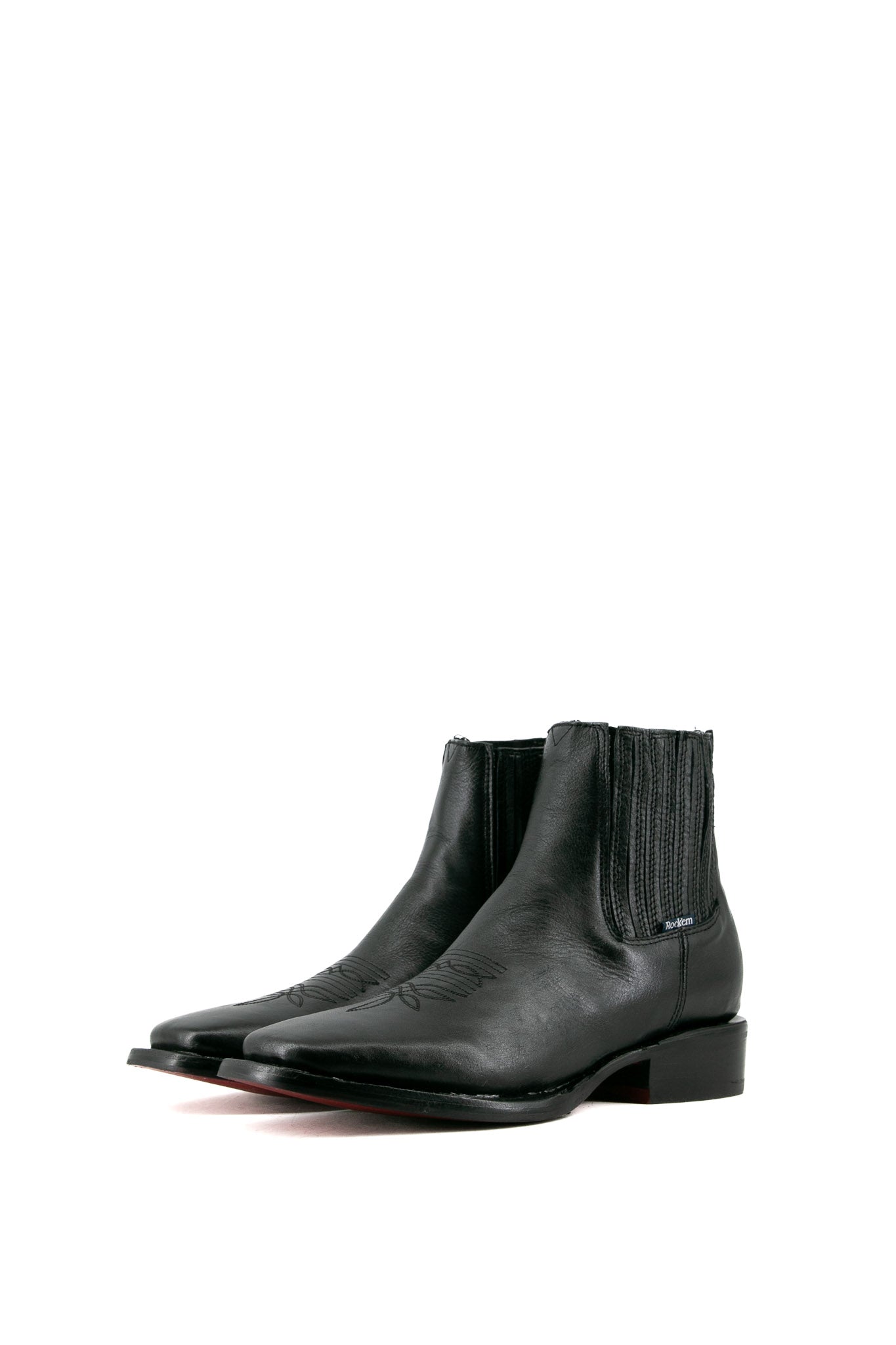 Rock'em Red Bottom Square Toe Ankle Boots for Women - Stylish Chunky Heel Booties for Fall & Winter | Perfect for Office, Party & Night Out