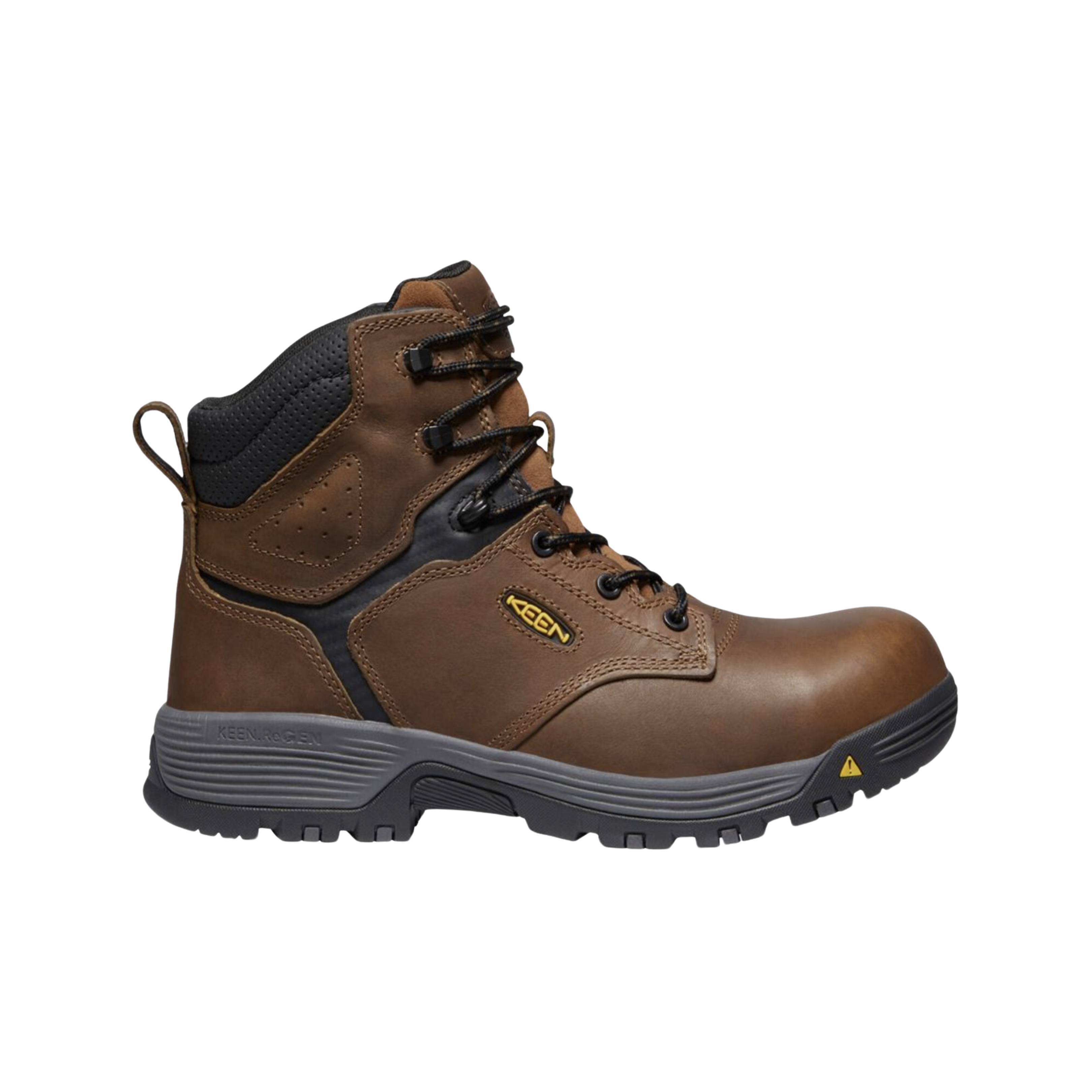 Men's Chicago 6 ESD Safety Shoes Tobacco/Black (D Width) - Slip Resistant Work Boots for Construction, Warehouse & Industrial Workers