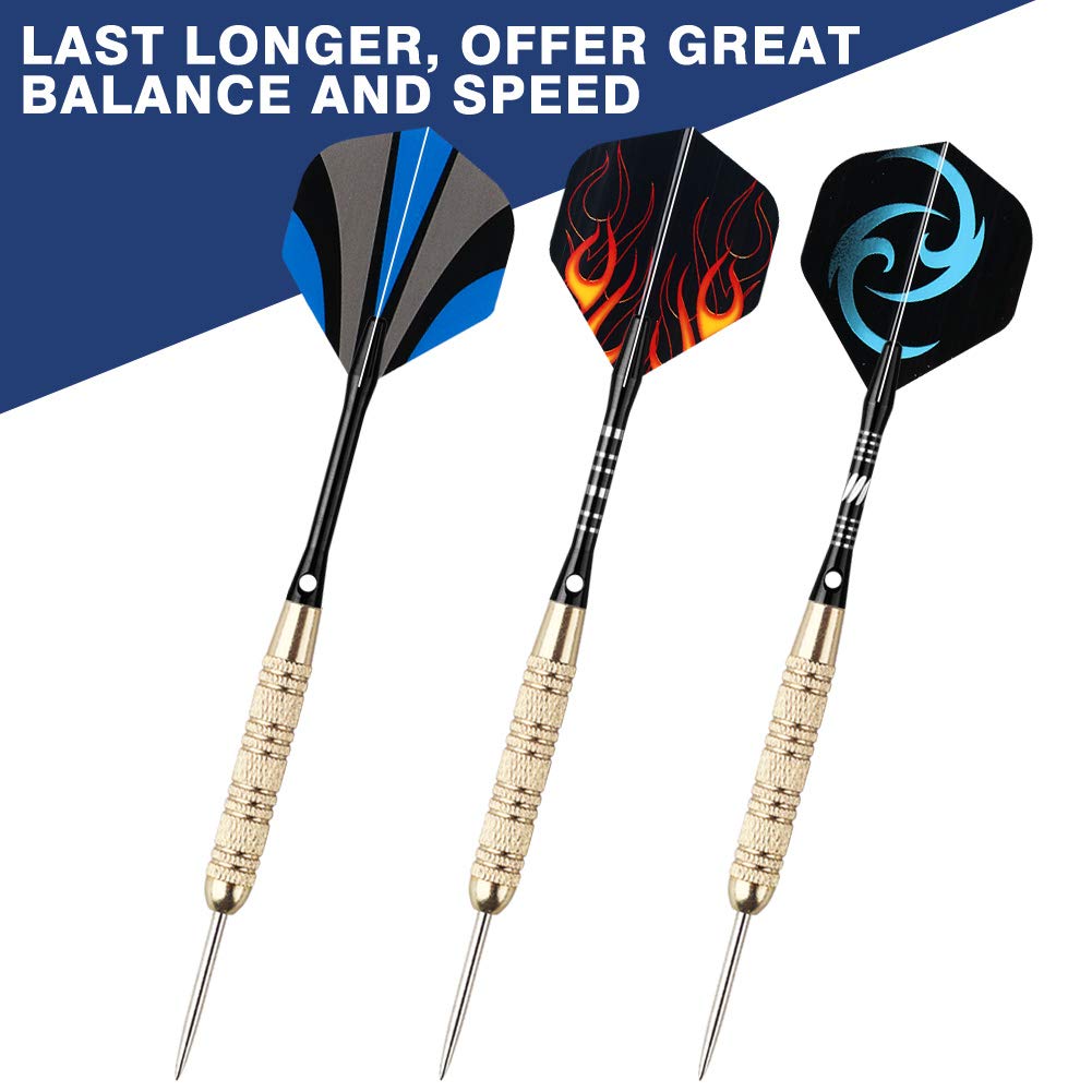 Premium 30 Sets (90 Pcs) Tezoro Standard Dart Flights - Durable Replacement Dart Accessories with Vibrant Designs for Professional & Casual Play - Perfect for Bars, Game Rooms & Home Entertainment