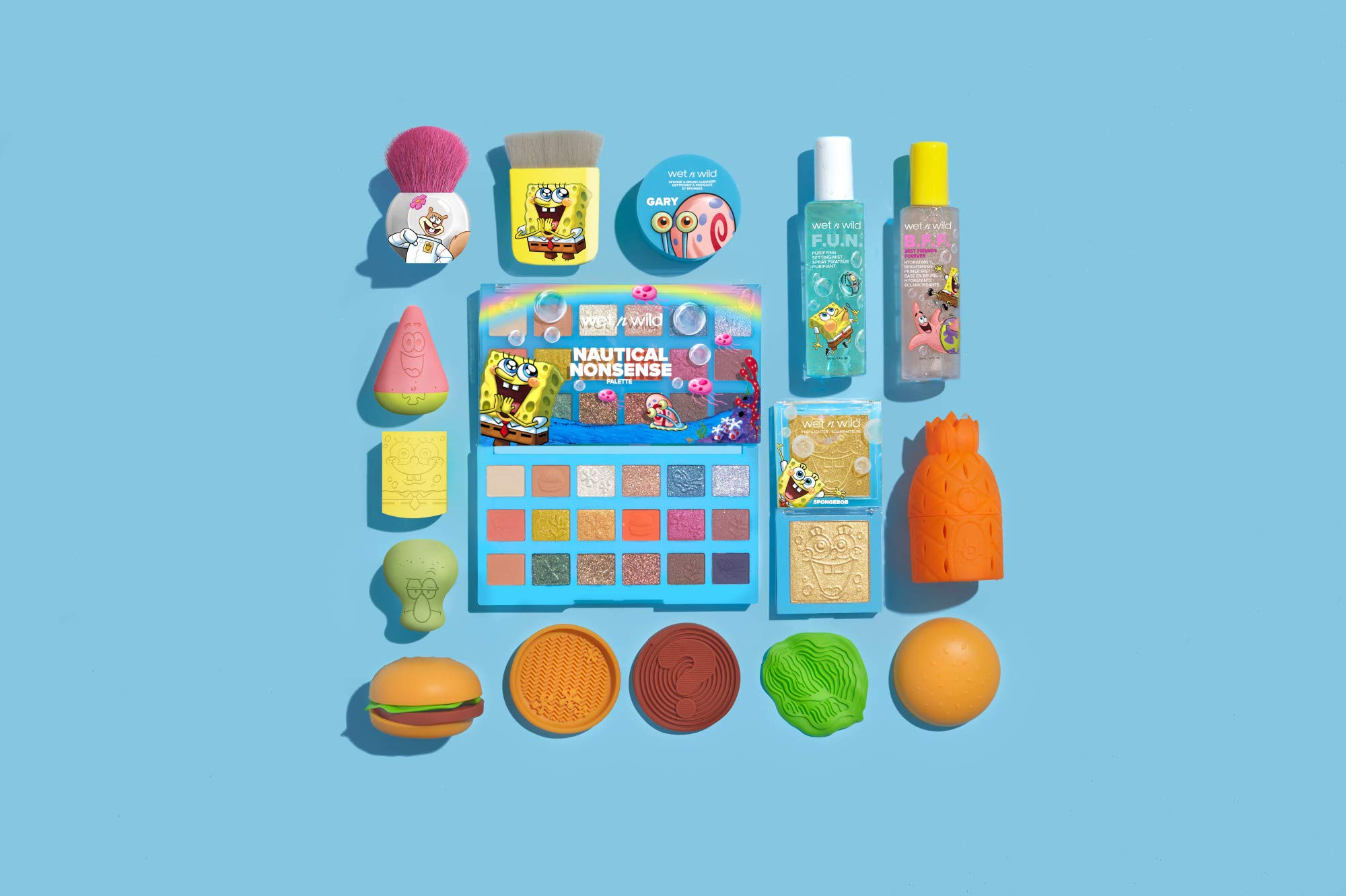 Wet n Wild SpongeBob Squarepants Kabuki Brush #1114237 - Soft Round Foundation & Cheek Makeup Brush for Blending & Contouring | Perfect for Everyday Makeup & Cosplay Looks