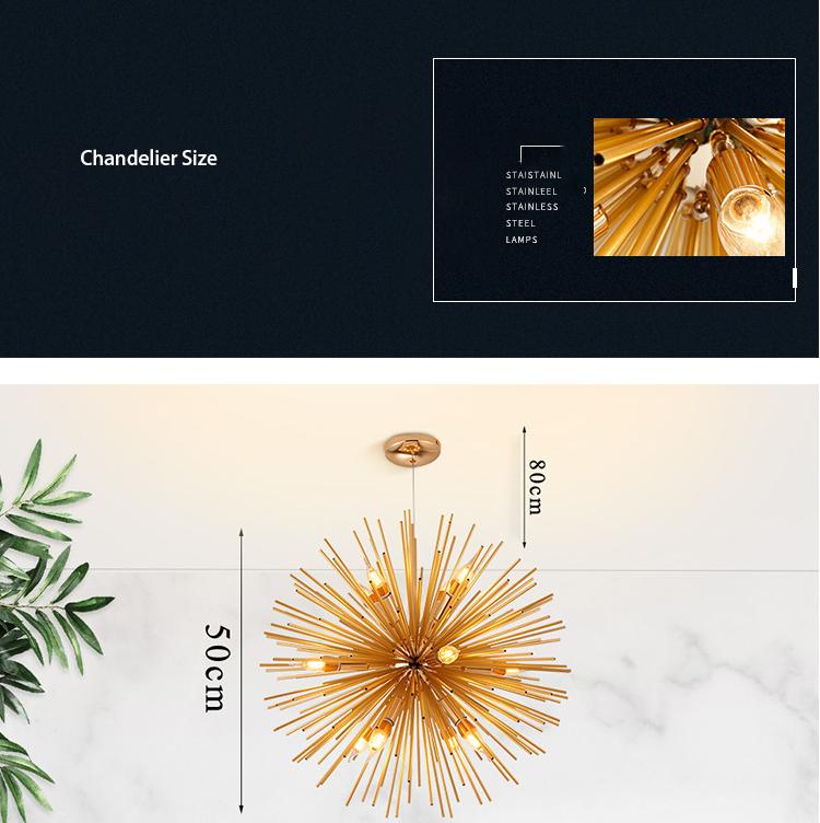 Modern Dandelion Chandelier - Elegant Floral Ceiling Light Fixture for Living Room, Bedroom, Dining Room & Home Decor