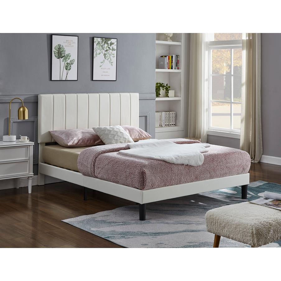 IFDC Upholstered Platform Bed Frame IF 5362 - Queen Size 60