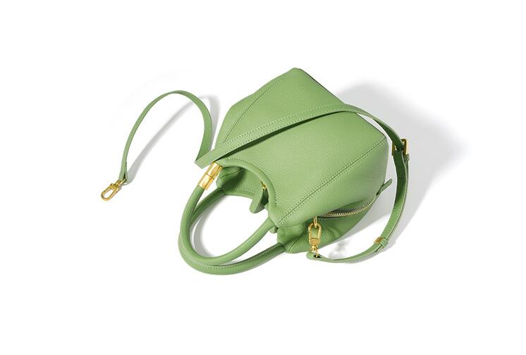 Stylish Green Small Women's Leather Tote Crossbody Handbag - Perfect for Work, Travel & Everyday Use
