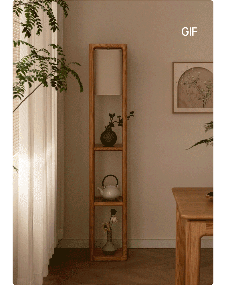 Solid Oak Wood Bright Lamp - Modern Table Lamp for Living Room, Bedroom & Office - Warm White LED Lighting for Home Decor & Reading