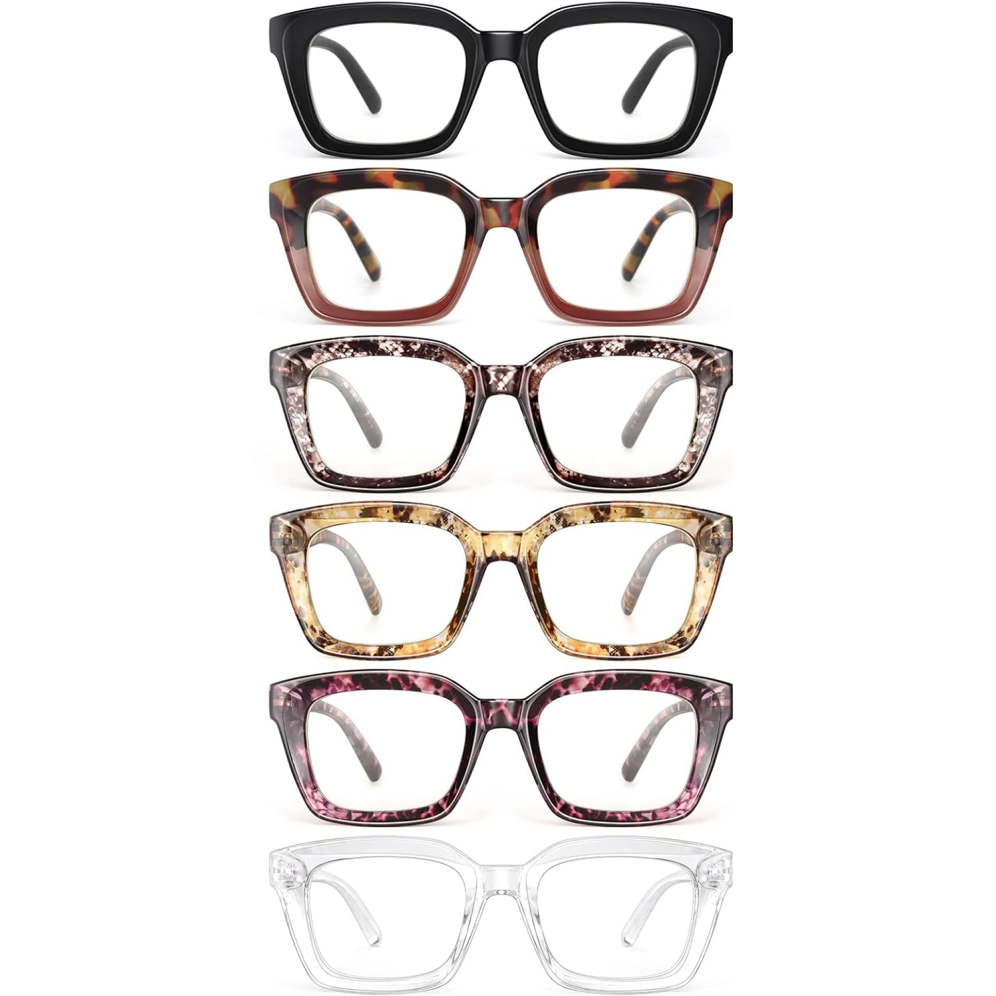 Miyya Oprah Style Reading Glasses for Women - Blue Light Blocking Cheaters Eyeglasses with Oversized Frames | Fashionable Readers for Computer Work, Reading & Screen Time Protection