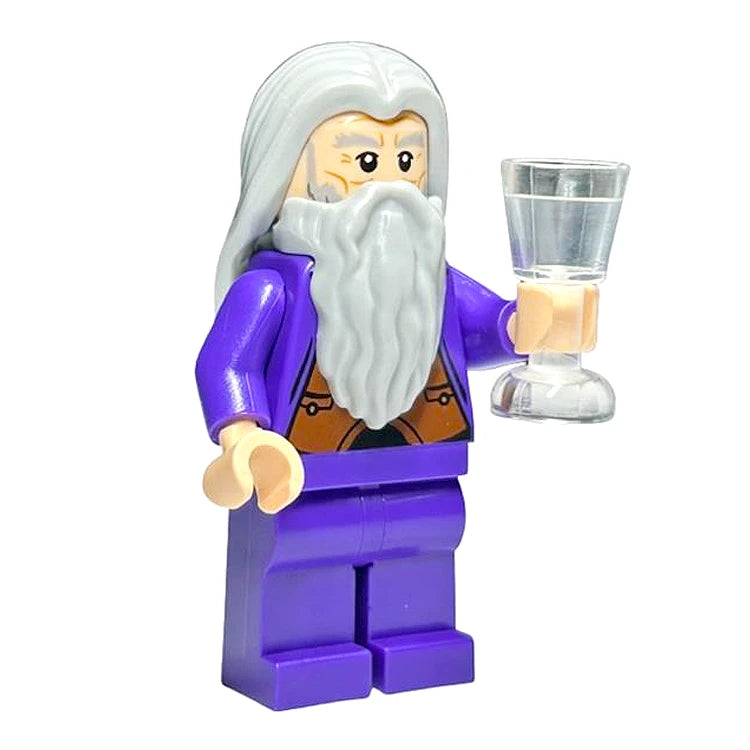 LEGO Harry Potter Aberforth Dumbledore Minifigure with Goblet - Collectible Building Toy for Kids & Adults, Perfect for Display, Gifts, and Harry Potter Themed Parties