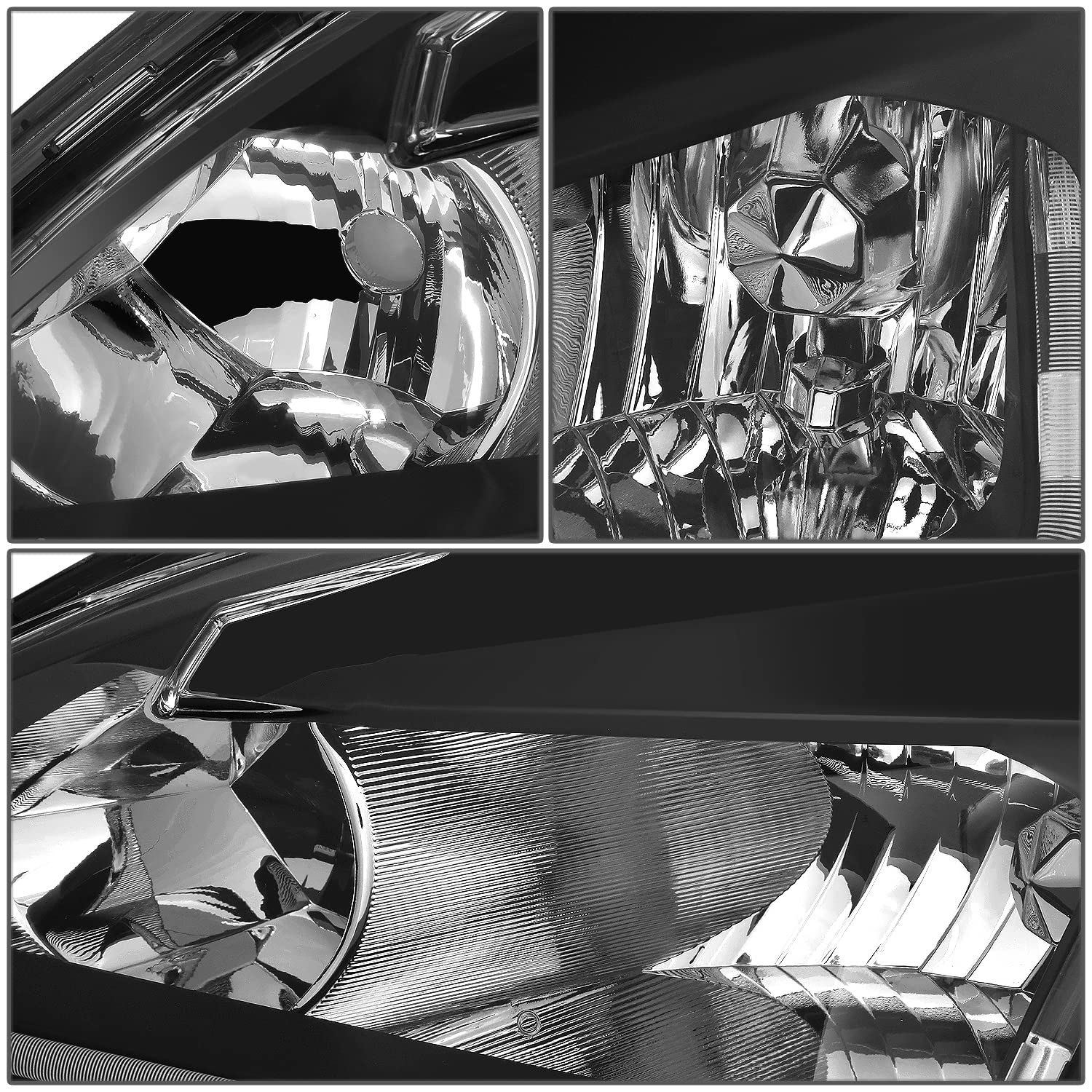 Auto Dynasty LED DRL Headlights for 03-07 Honda Accord 7th Gen - Black Housing Clear Corner for Day & Night Driving