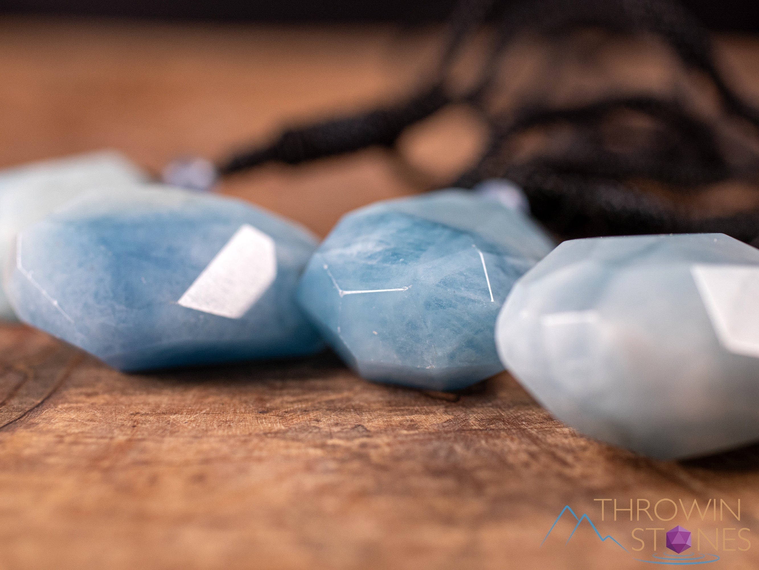 AQUAMARINE Crystal Necklace - Handmade Birthstone Pendant with Healing Stones for Women | Elegant Jewelry Gift for Birthday, Anniversary & Spiritual Healing | E1569