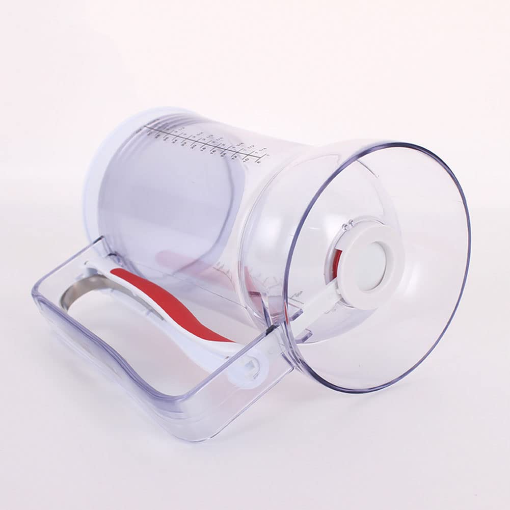 **Pancake Batter Dispenser with Squeeze Handle - Easy Pour Cupcake & Waffle Mix Dispenser for Perfect Pancakes, Muffins & Cakes - Ideal for Breakfast, Baking & Party Cooking**