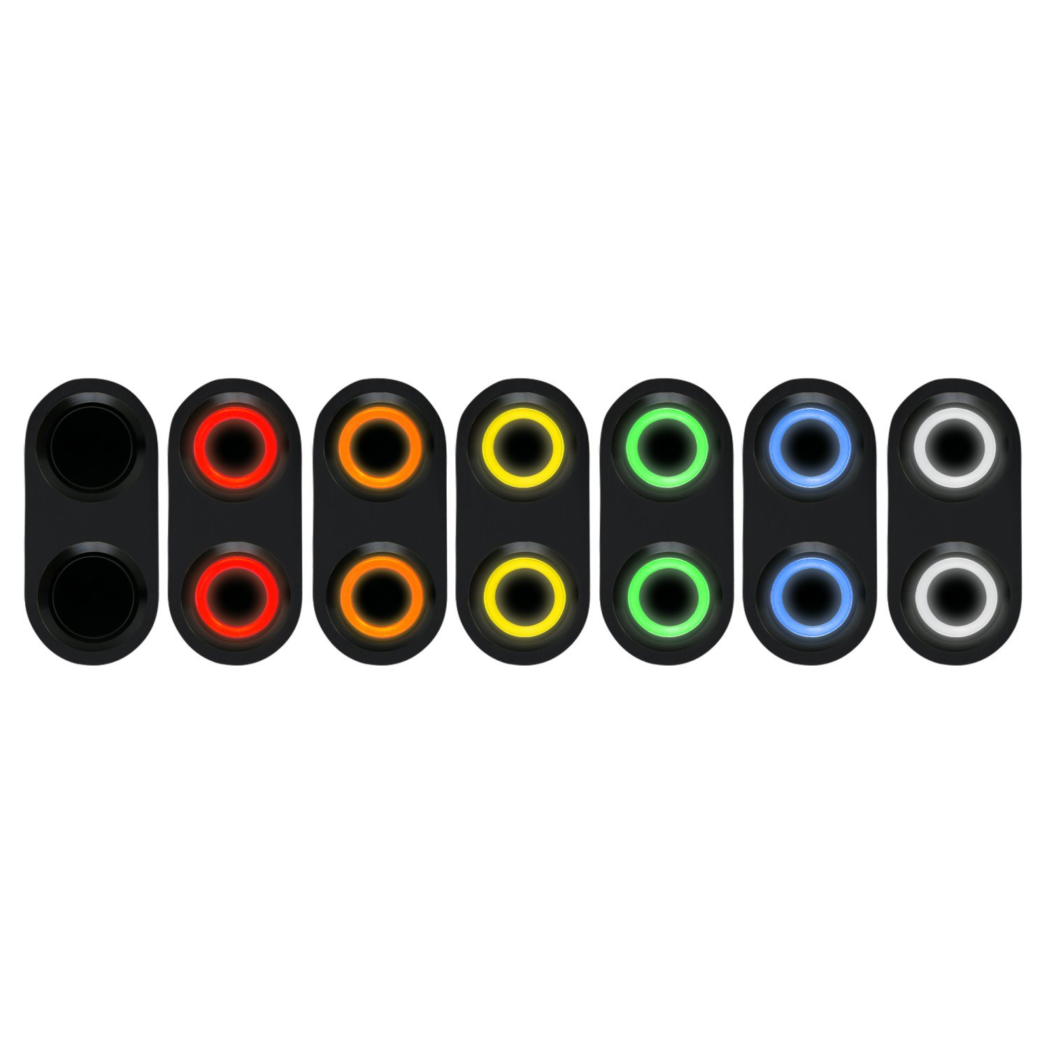 Keep It Clean 18616 Daytona Black Light Switch with Red LED Illumination - Single Pole Rocker Switch for Home, Office, and Commercial Use