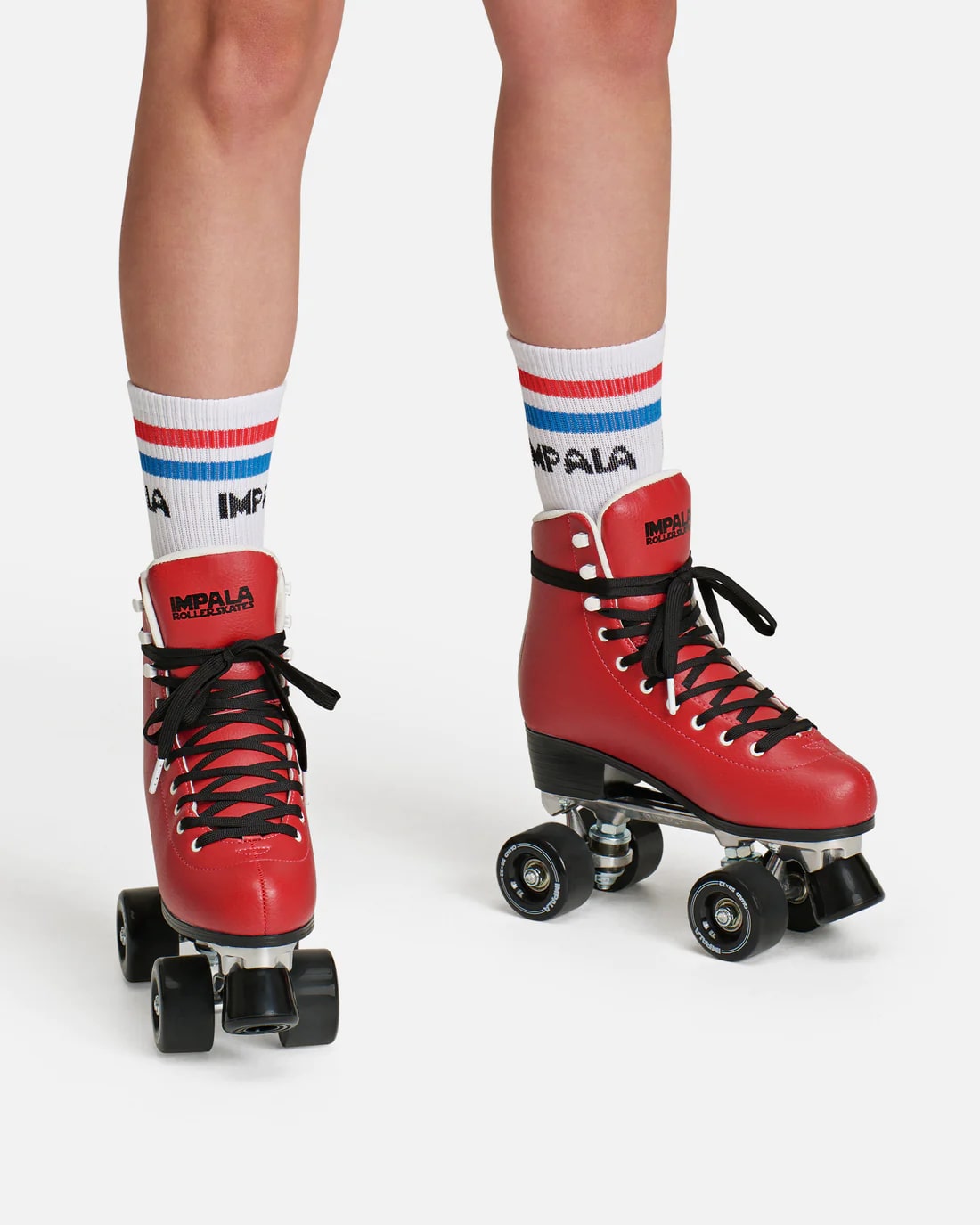 Impala Rollerskates for Women - Cherry Red Quad Roller Skates for Outdoor & Indoor Skating - Perfect for Rinks, Parks & Roller Derby
