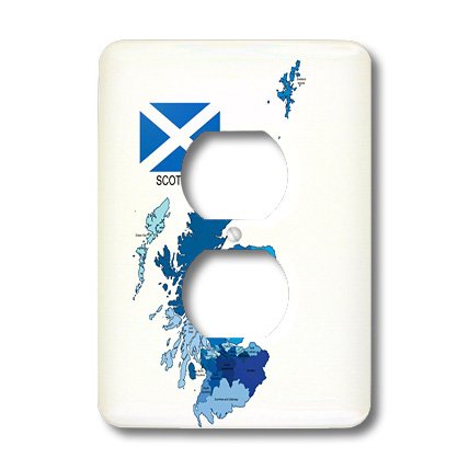 3D Rose Wales Political Map & Flag Light Switch Cover - Identifying Administrative Divisions - Perfect for Home, Office & Classroom Decor