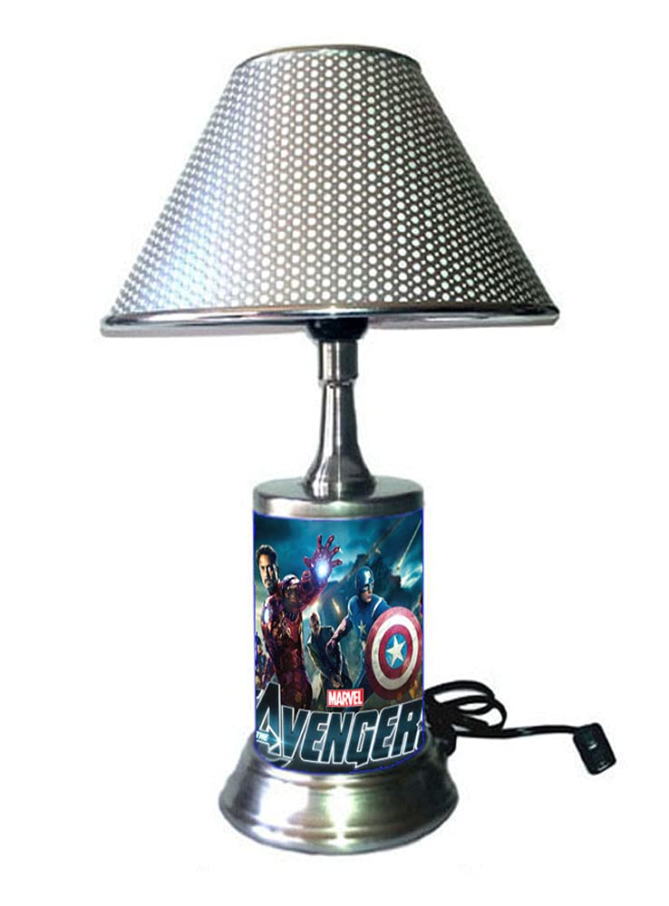 Marvel Avengers Character Desk Lamp with Shade for Kids Room Decor