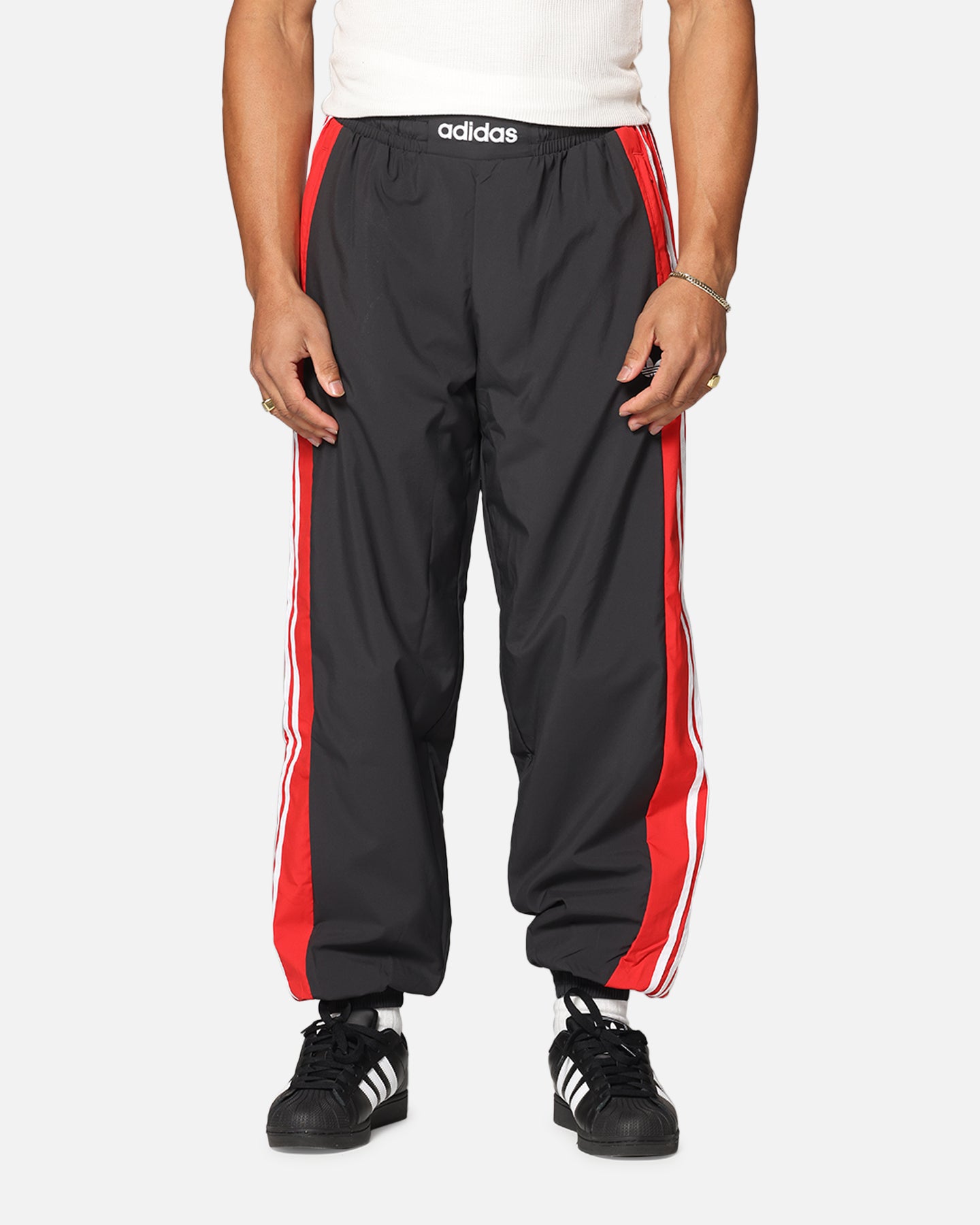 Adidas Originals Men's Warm Up Track Pants - Better Scarlet Red Athletic Joggers for Running, Gym & Casual Wear