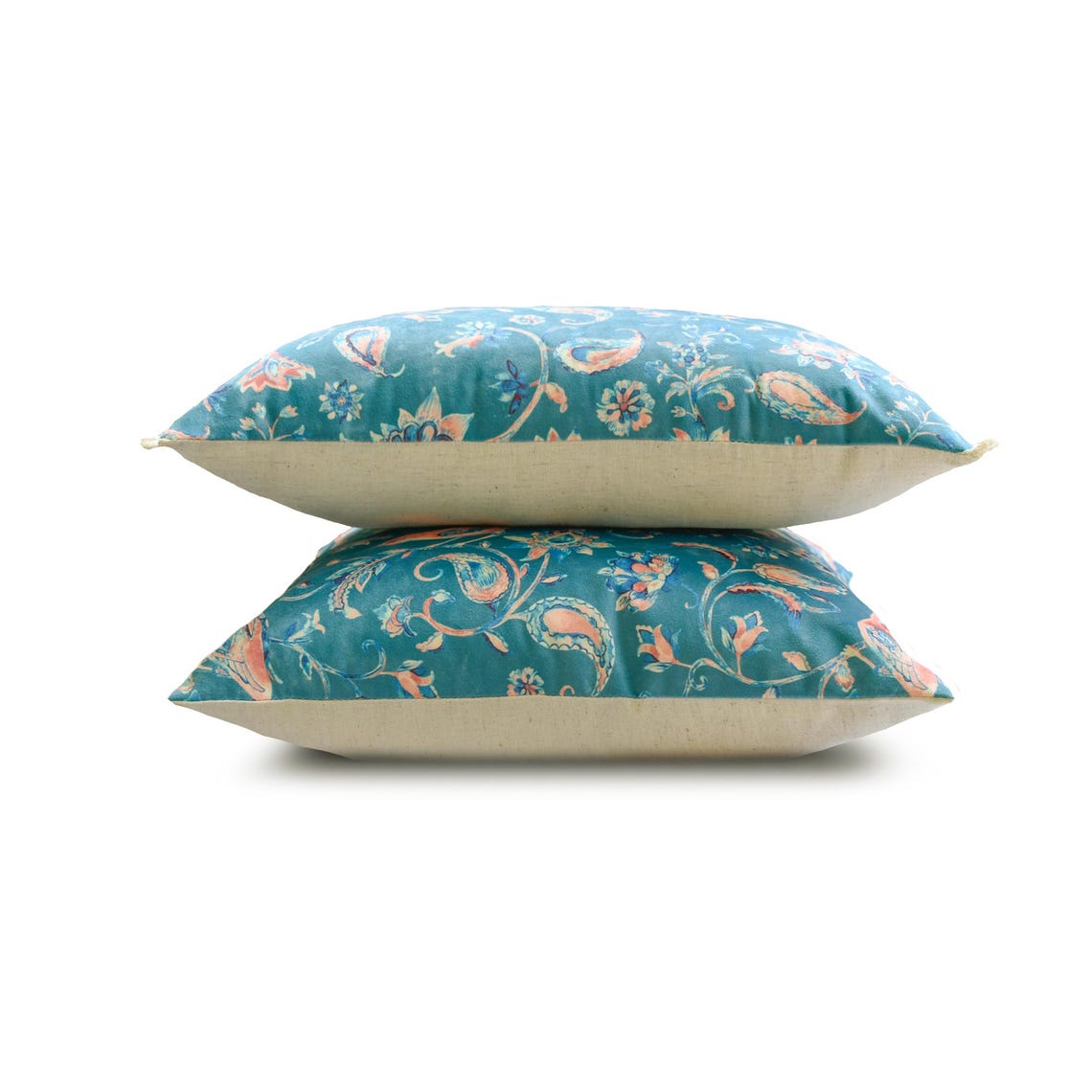 Birdsong Embrace Blue Velvet Throw Pillow Cover - Soft Luxury Decorative Cushion Case for Sofa, Bed, Living Room & Home Decor