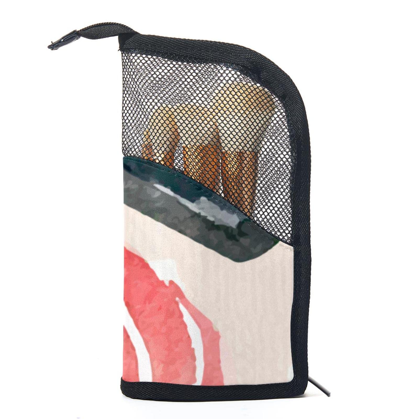 12-Piece Makeup Brush Set with Organizer Bag - Portable Cosmetic Brush Holder with Pink Flower Design for Lipstick & Makeup Tools - Perfect for Travel, Home & Professional Use