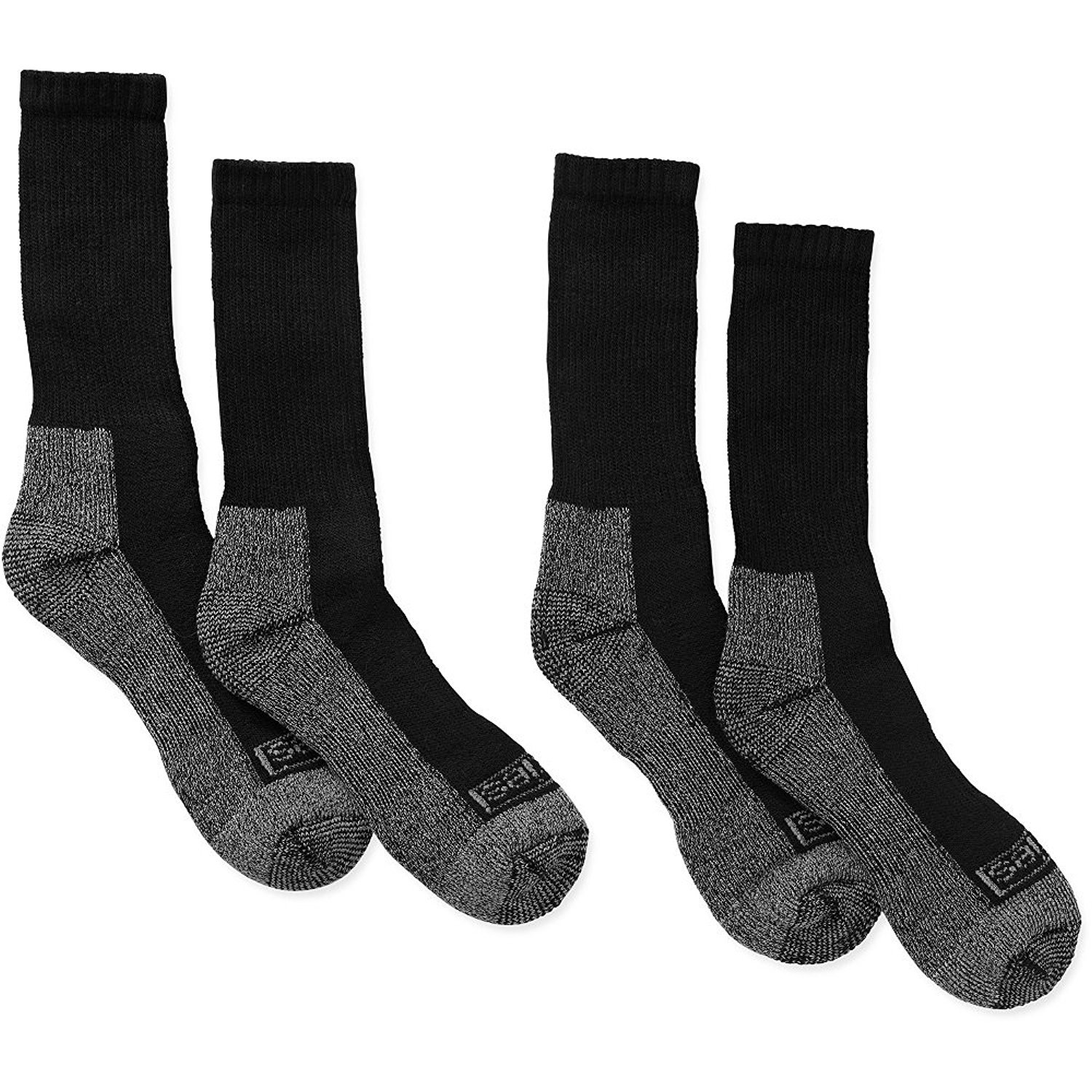 Dickies Genuine Men's 2-Pack Premium Steel Toe Work Socks (Size 6-12) - Black - Heavy Duty Comfort for Construction, Warehouse & Industrial Jobs