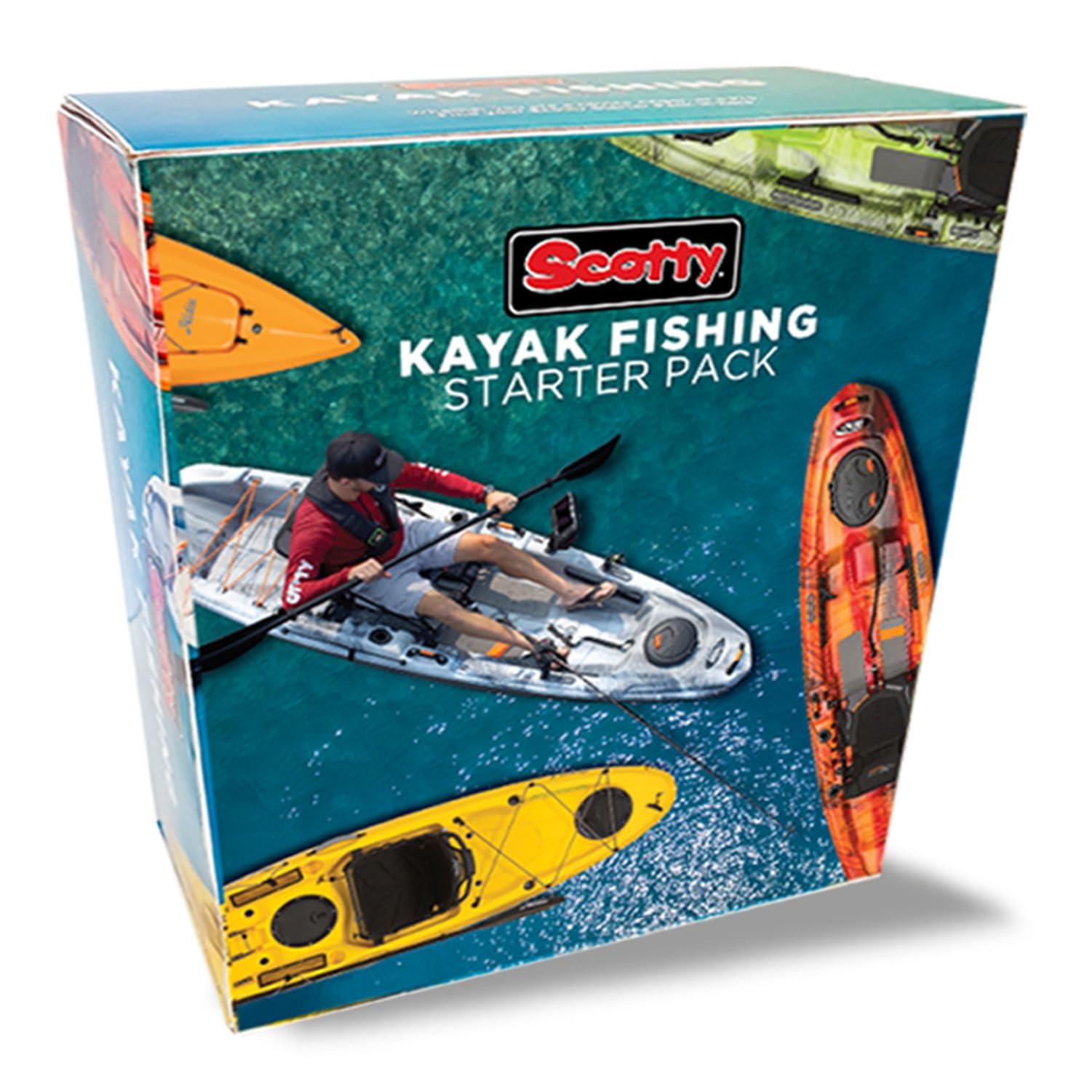 Scotty Kayak Fishing Starter Pack - Complete Kayak Fishing Gear Set for Beginners - Black, One Size - Perfect for Freshwater & Saltwater Fishing Adventures