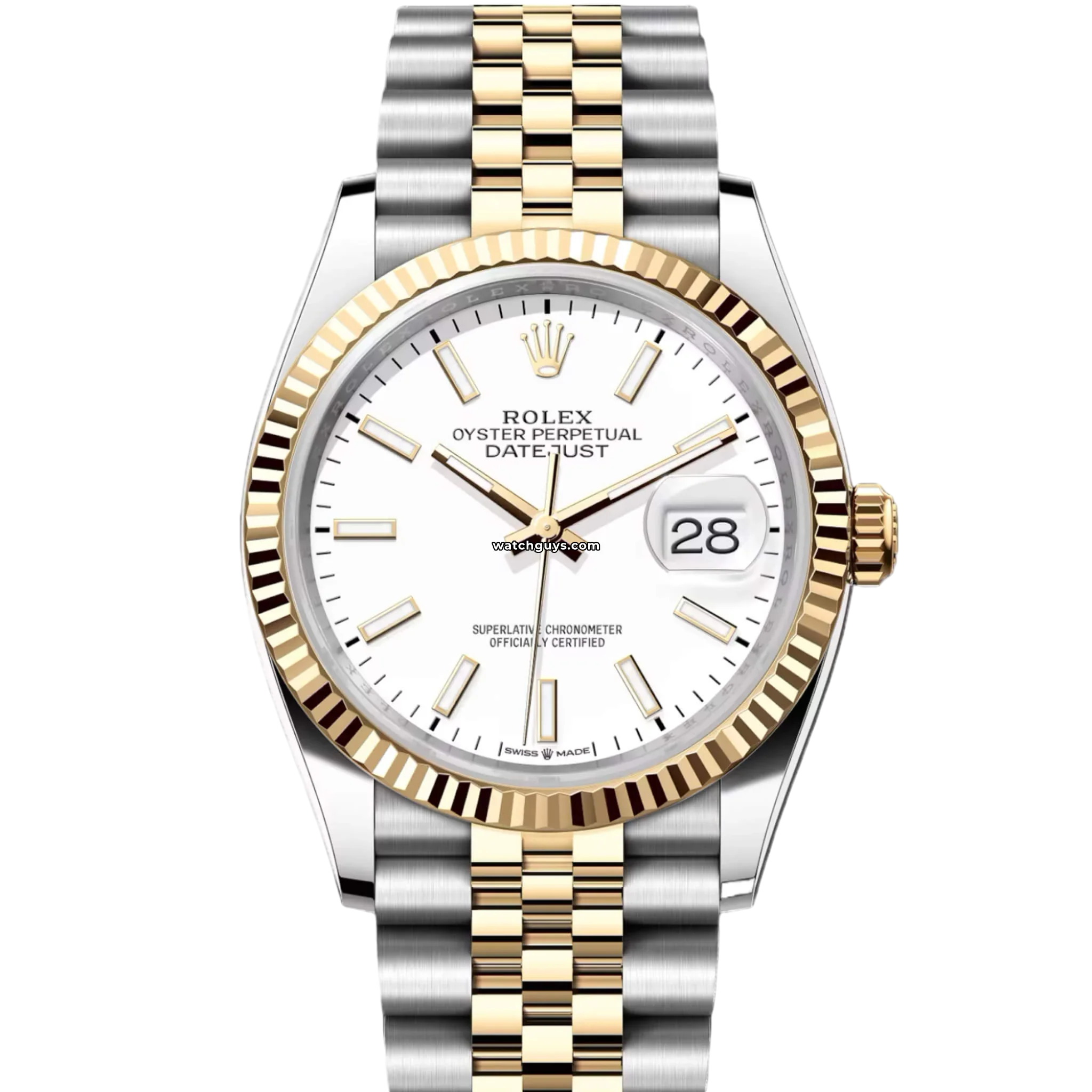 Rolex Datejust 126233 Men's Watch - 36mm White Gold & Steel Two-Tone Jubilee Bracelet - Luxury Dress Watch for Business & Formal Occasions