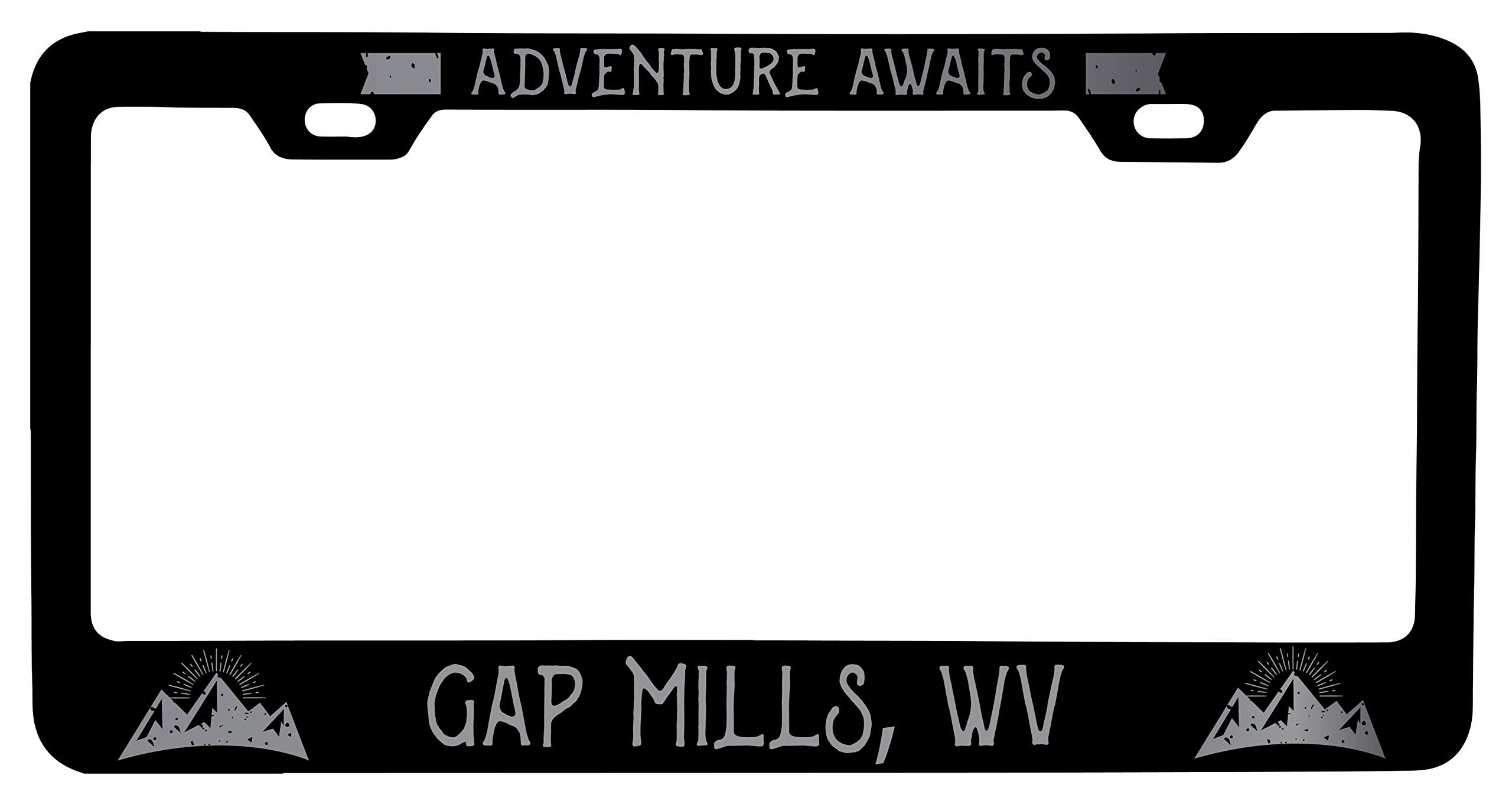 Custom Laser Etched Black Metal License Plate Frame - Premium Vanity Car Accessory - Perfect for Gifts, Car Shows & Personalization - R&R Imports Gap Mills West Virginia