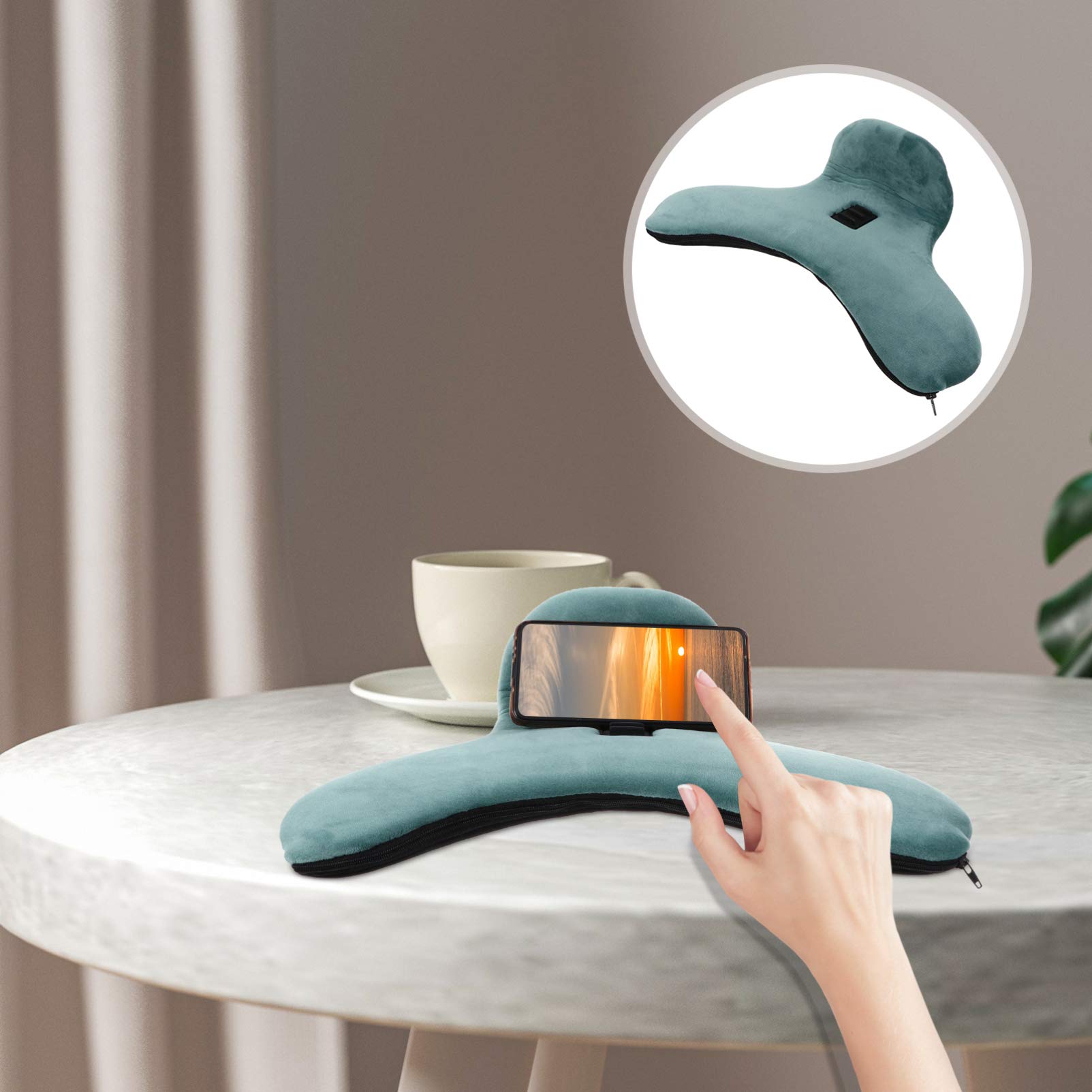 Hemobllo Phone Holder - 1pc Wrist Phone Pillow Stand for Tablets & Smartphones | Durable Polypropylene Plastic | Hands-Free Lazy Phone Stand for Bed, Sofa & Office Use