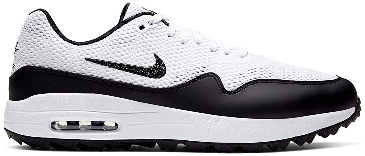 Nike Air Max 1 G Men's Running Shoes - White/Black - Size 9 | Comfortable Athletic Sneakers for Gym, Workout & Casual Wear
