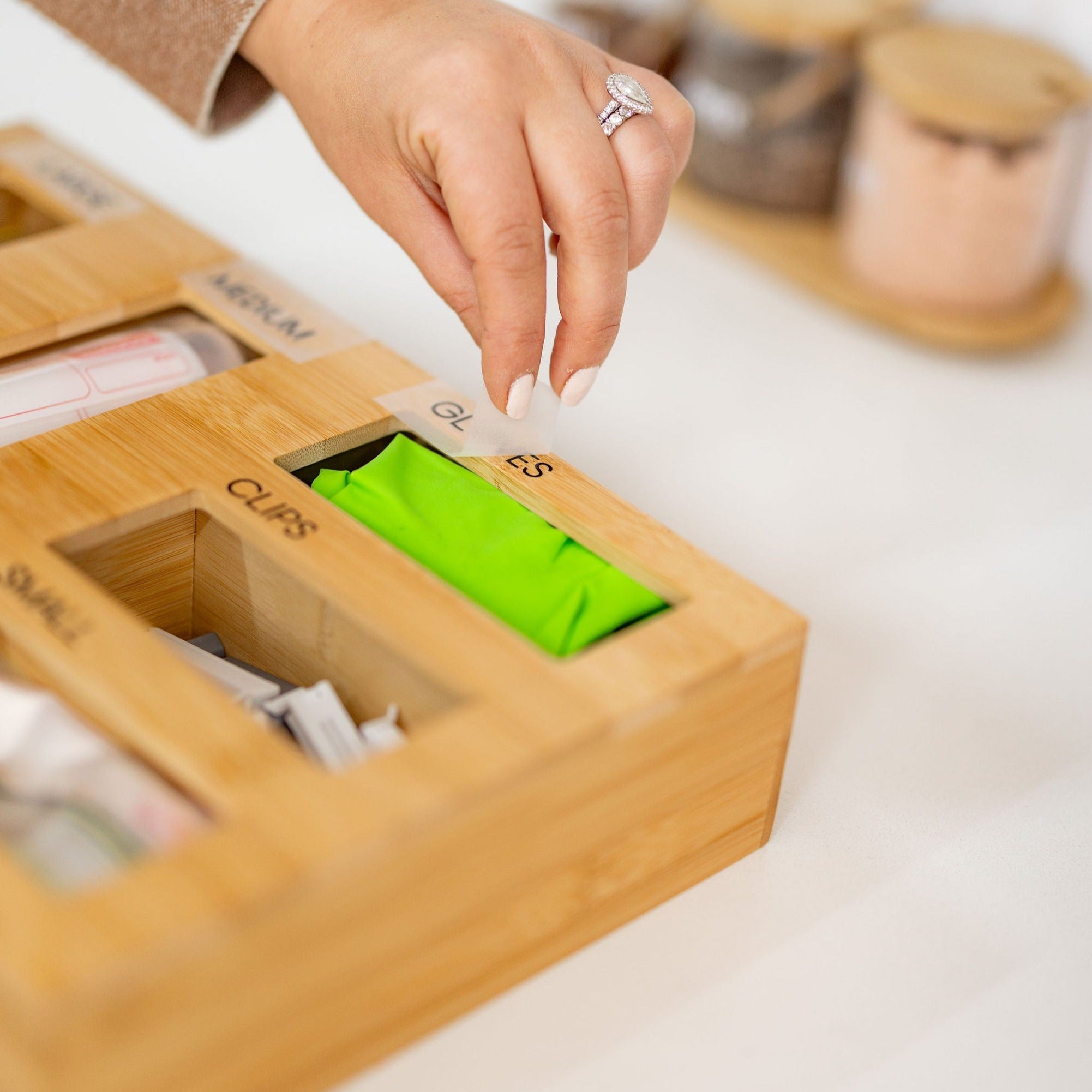 Eco-Friendly Bamboo Sandwich Bag Organizer - Reusable & Durable Food Storage Solution for Lunch Boxes, Picnics, and Meal Prep