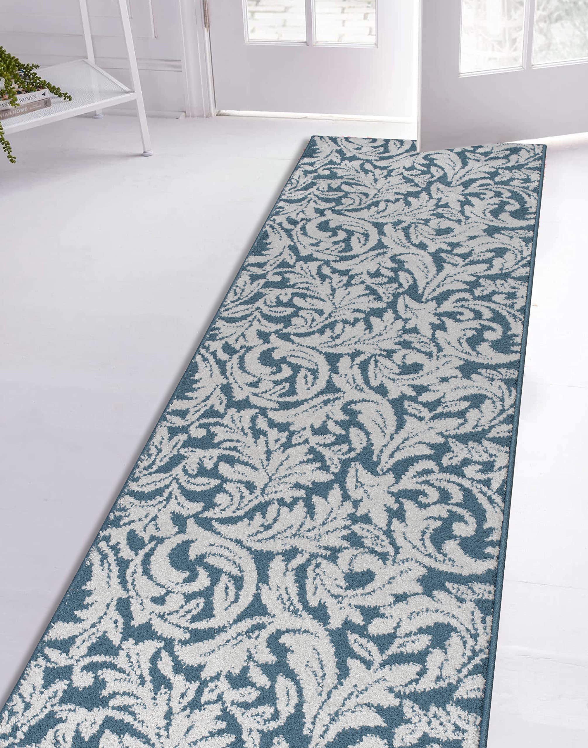 Pet-Friendly Stain-Resistant Anti-Slip Runner Rug - Non-Adhesive Non-Shedding Durable Frieze Carpet for Hallways, Entryways & Kitchens - 31
