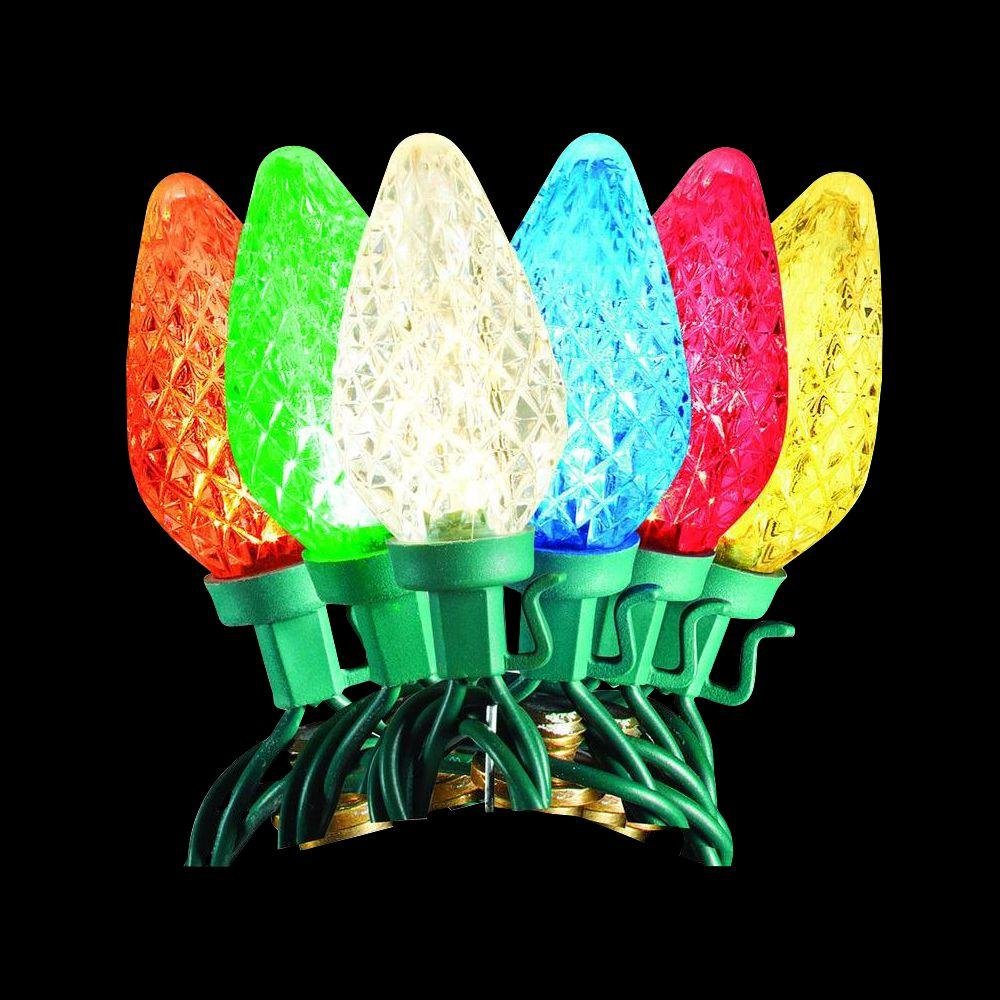 50-Light LED C9 Christmas String Lights - Warm White & Multi-Color Changing with 2 Functions - Perfect for Holiday Decor, Outdoor Tree Lighting, and Party Decorations