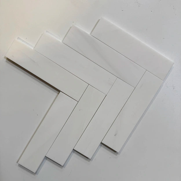 Premium Bianco Dolomite 2x8 Subway Tile - Polished or Honed Finish for Kitchen Backsplash & Bathroom Walls | Natural Stone Wall Tile for Modern Home Renovation