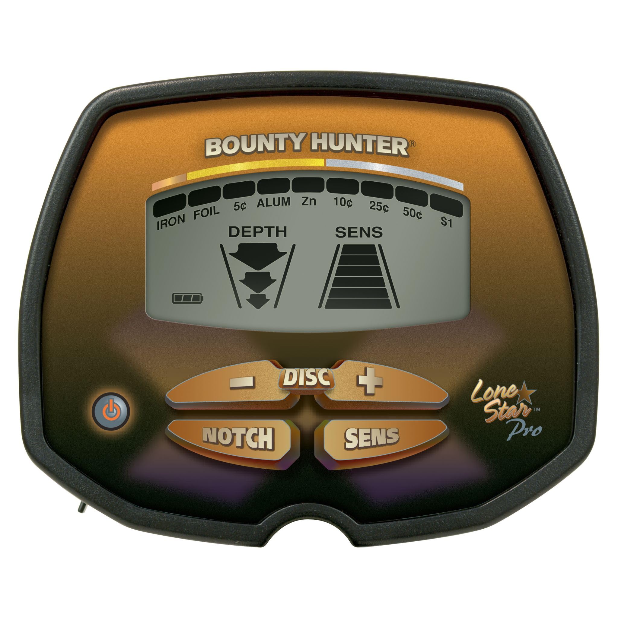 Bounty Hunter Lone Star Pro Metal Detector for Adults & Kids - Waterproof Search Coil, Advanced Discrimination, LCD Display - Perfect for Beach Hunting, Coin Shooting & Treasure Hunting Adventures