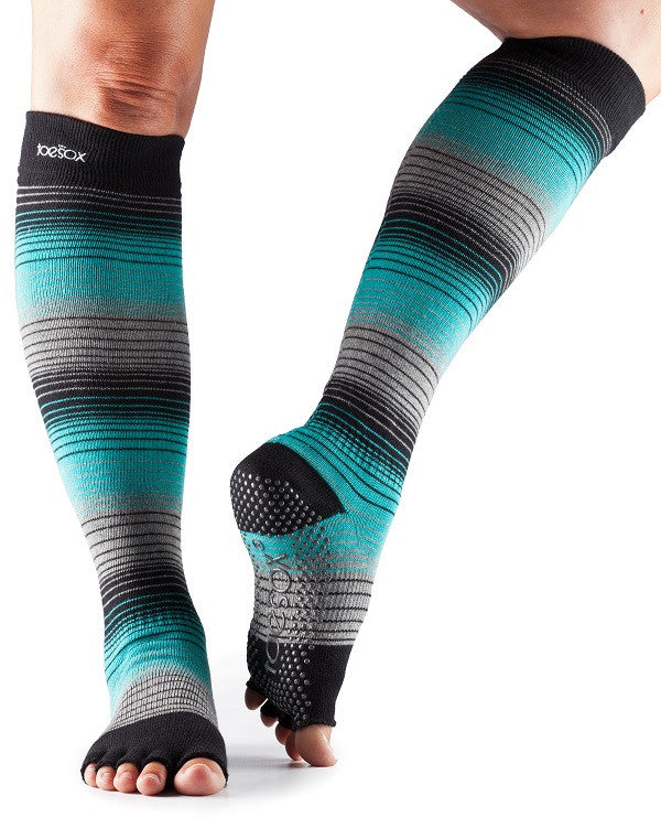 ToeSox Scrunch Knee High Grip Socks - Non-Slip Yoga, Pilates & Dance Socks for Women - Perfect for Barre, Ballet & Workout - Breathable & Comfortable
