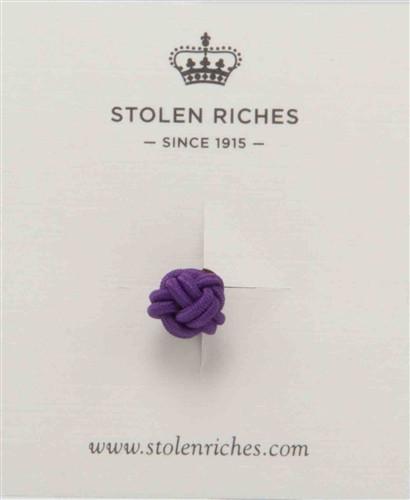 Elegant Crown Lapel Pin - Tiqui Orange & Buster Purple for Formal Events, Weddings & Business Attire