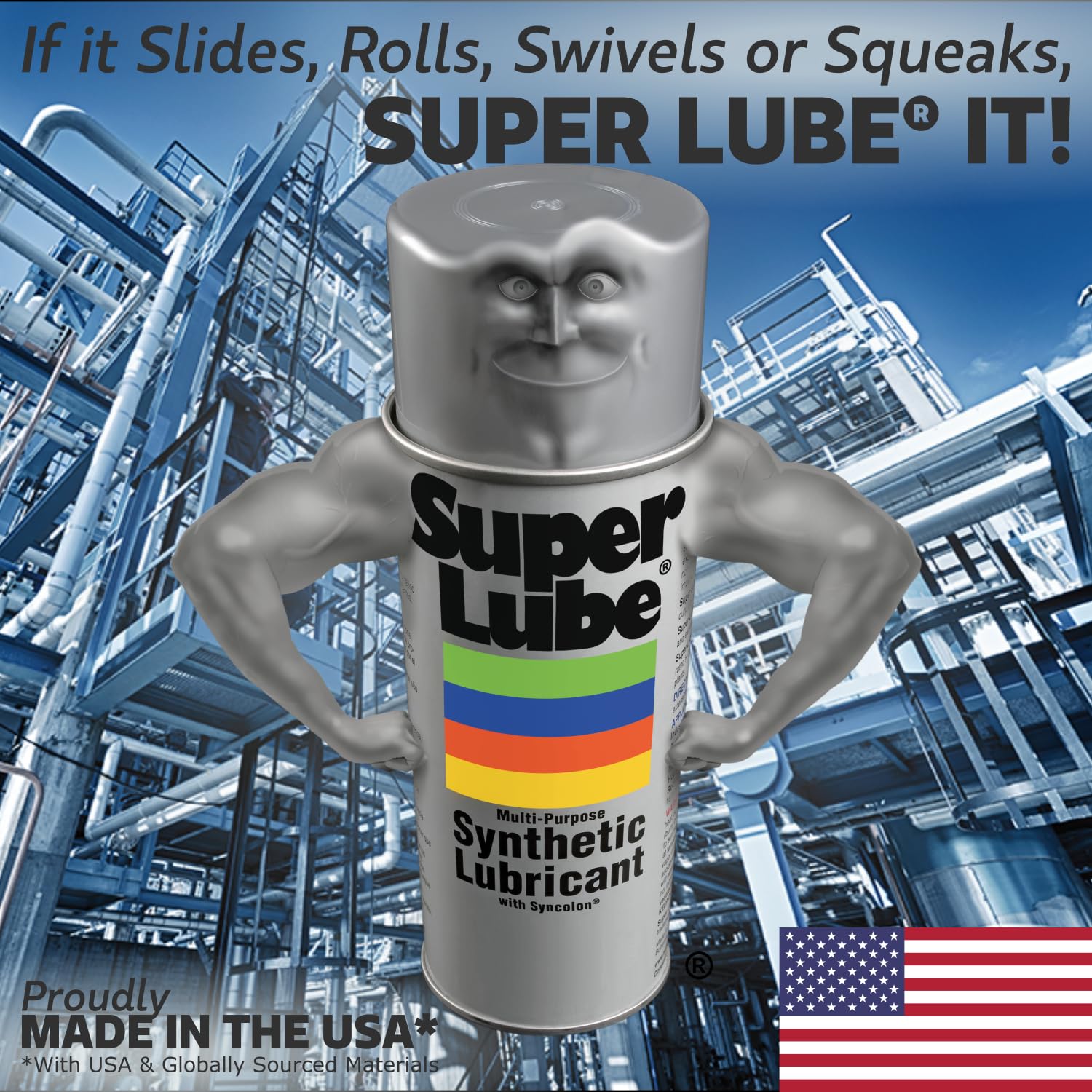 Super Lube Multi-Purpose Synthetic Lubricant with Syncolon® (Translucent, 6oz Aerosol) | NSF Certified Food Grade & Clean | No Drip, Run, or Evaporation | Ideal for Kitchen Equipment, Automotive Parts & Industrial Machinery