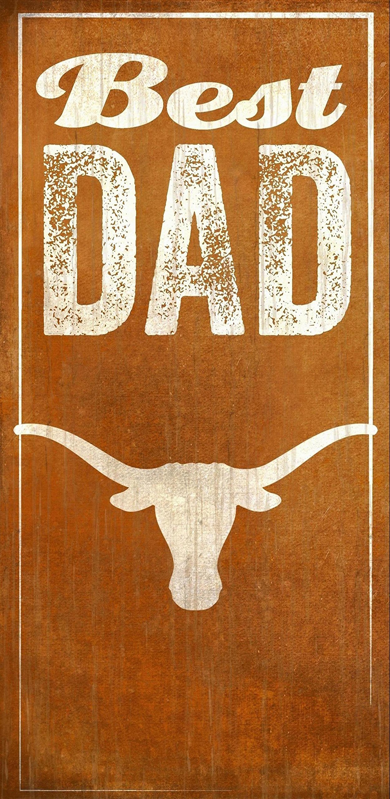 Fan Creations University of Texas Best Dad Sign - Multicolored College Decor for Father's Day, Graduation Gifts & Longhorns Fan Showcase