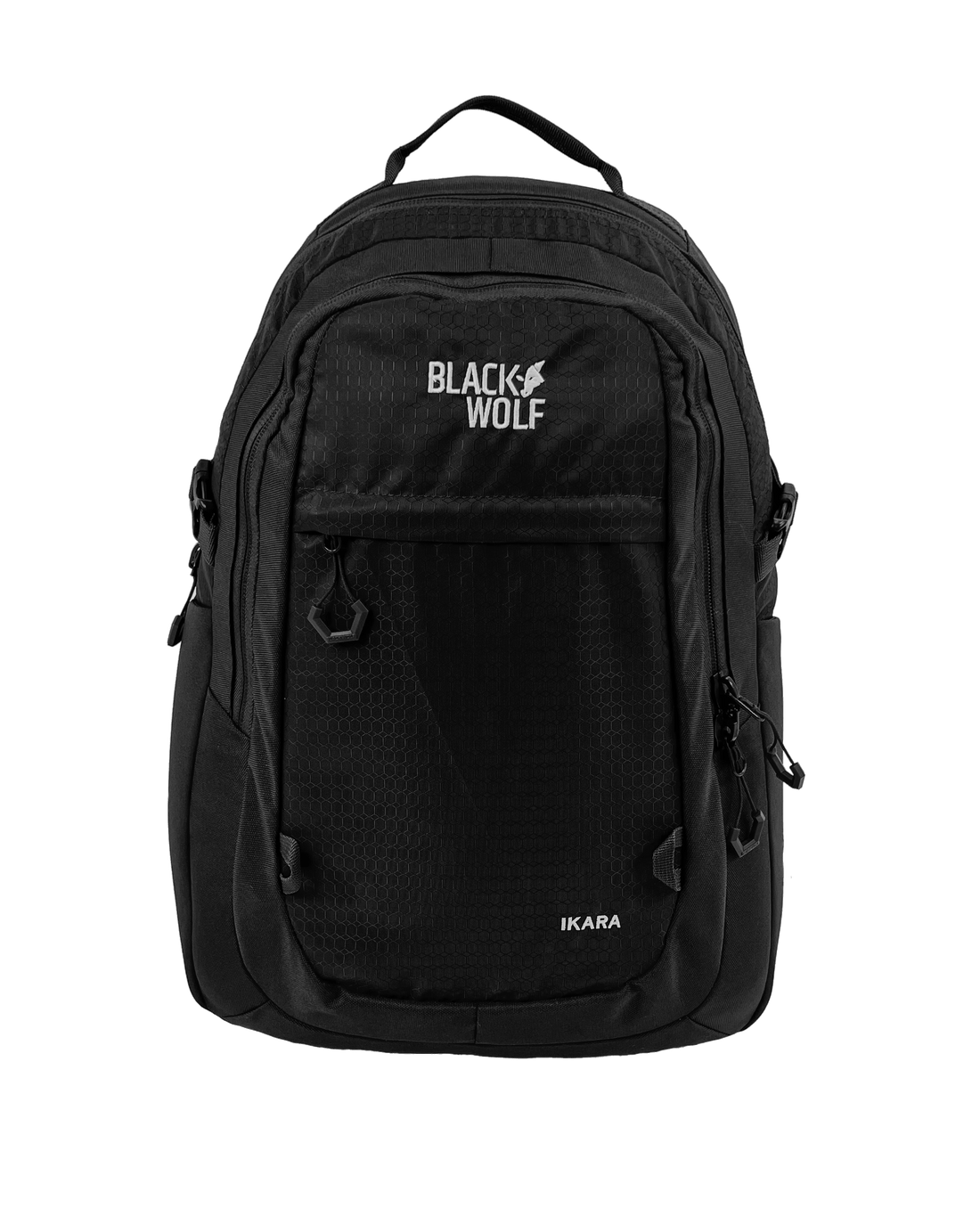 Black Wolf Ikara 23L Waterproof Hiking Backpack - Lightweight Travel Daypack for Outdoor Adventures, Camping & Daily Commute (Jet Black)
